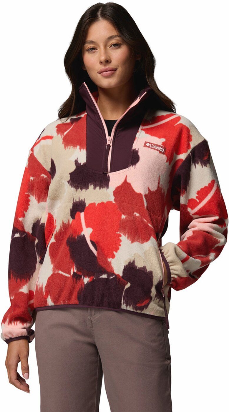 Columbia Rollkragenpullover Sequoia Grove Printed Half Zip Washed Red, Ikatbloom