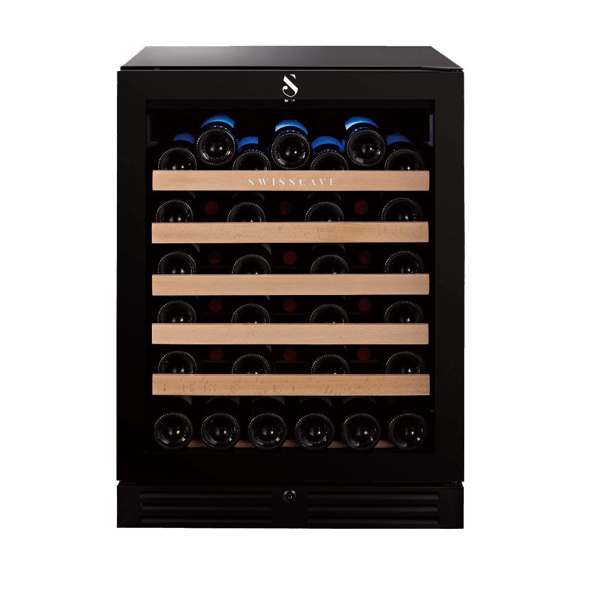 Swisscave Weinkühlschrank WLB 155 F für 47 Flaschen, 82cm (H) - 2 Jahre Garantie, für 47 Standardflaschen á 0,75l,1-Zonen Weinkühlschrank, 47 Flaschen, 82cm (H), 5 Jahre Garantie