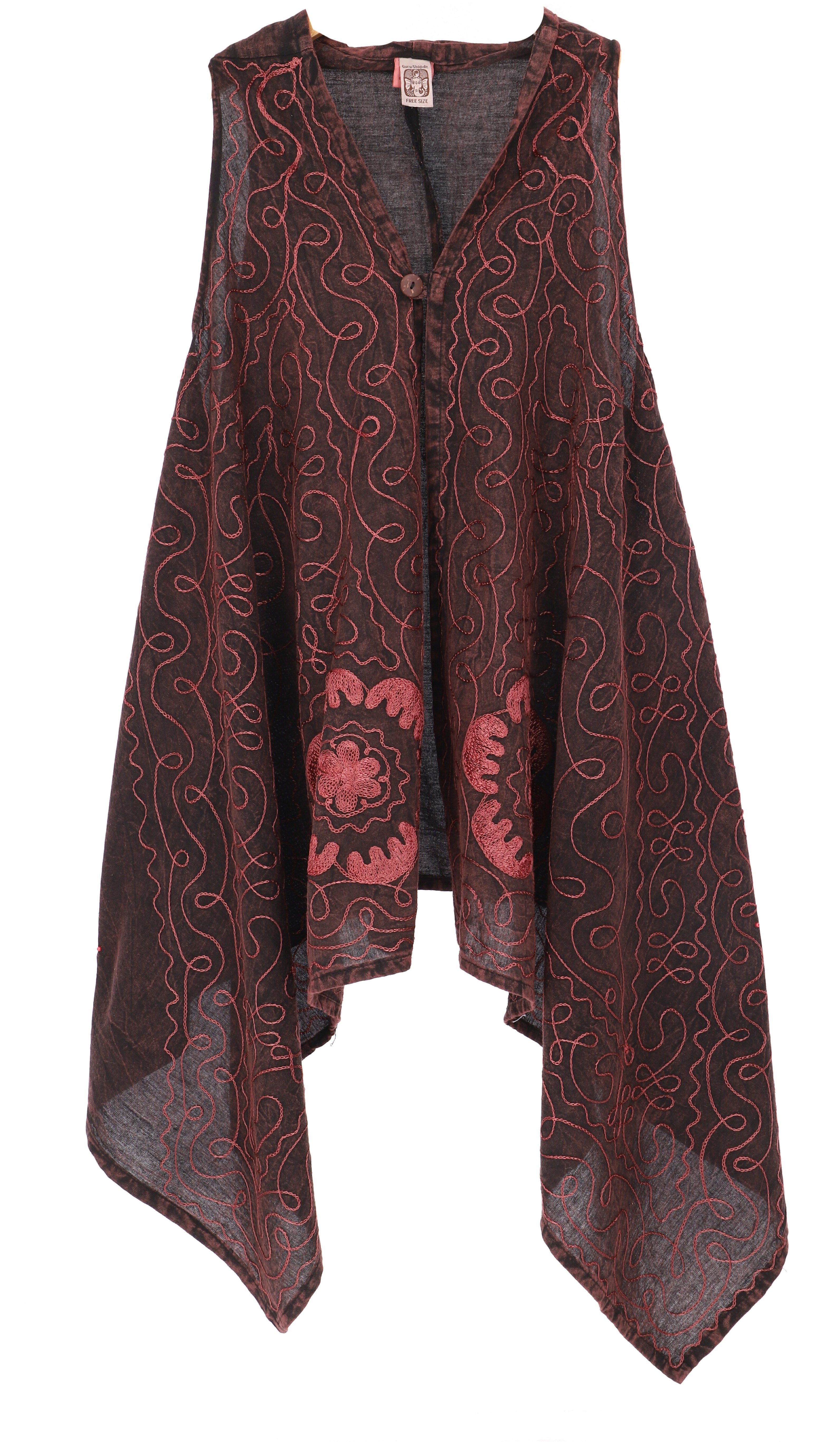 Guru-Shop Longbluse Boho Kaftan Mantel, langer offener Poncho,.. günstig online kaufen