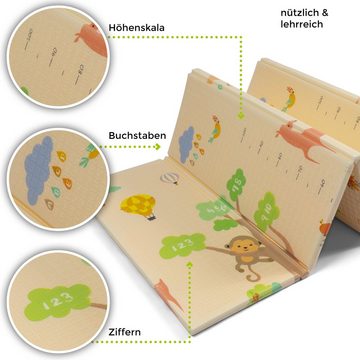 Baby Duno Spielmatte - Faltbar - mit Tasche - Krabbelmatte - BPA frei & Sicher für Ihr Kind (200x180cm), XXL Spielmatte - Wärmeisolierend