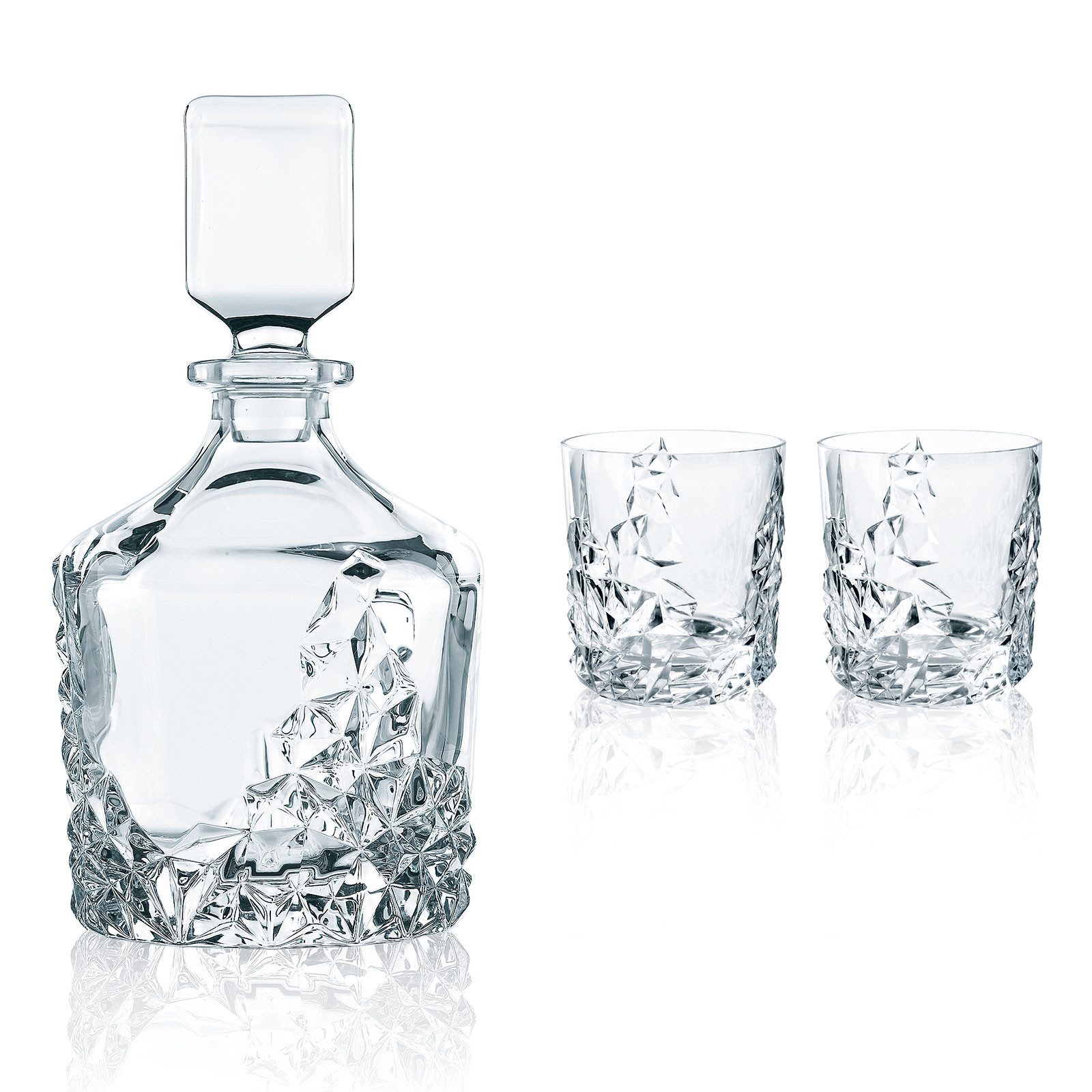Nachtmann Glas Sculpture Whisky 3er Set, 3-tlg., Kristallglas