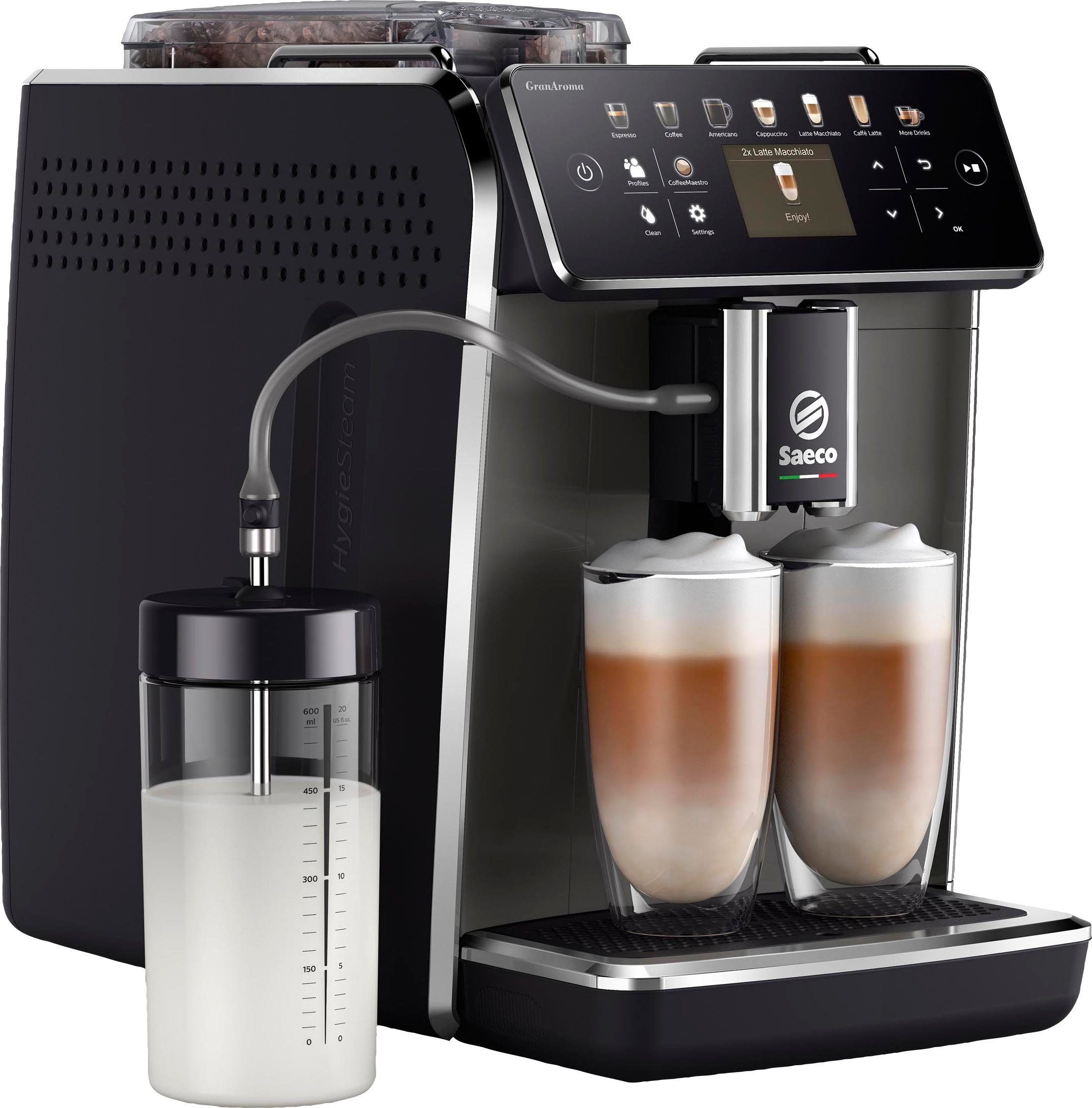 Saeco Kaffeevollautomat SM6580/50 GranAroma, 14 Kaffeespezialitäten, 4 Benutzerprofilen und TFT Display