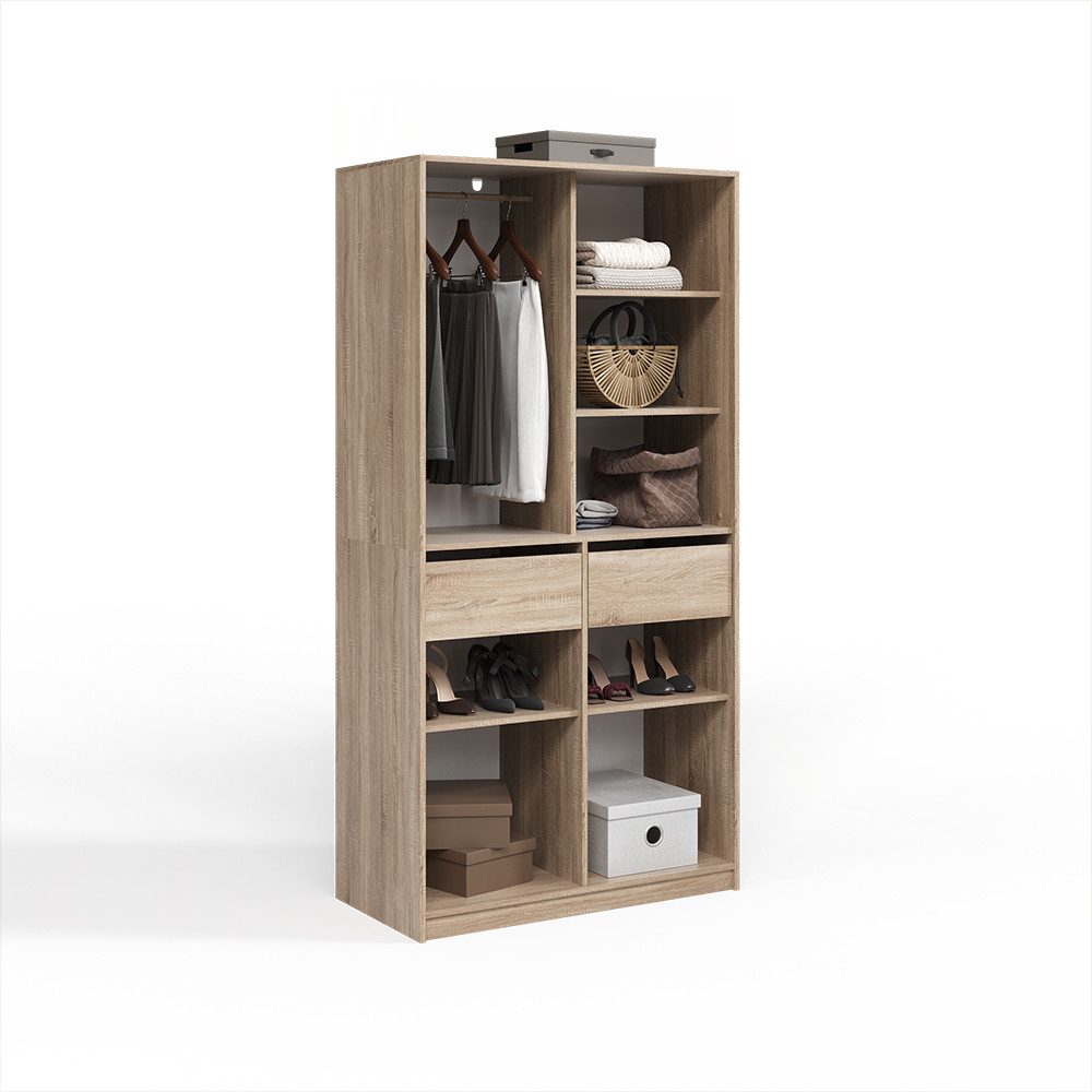 Livinity® Kleiderschrank Trento, Sonoma, mit 2 Schubladen (1-St)