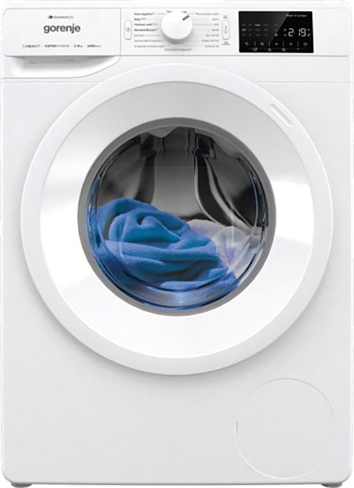 GORENJE Waschmaschine G400 WPNEI94A1DTS, 9 kg, 1400 U/min, Aqua JetWash, AddClothes, Kindersicherung, ConnectLife
