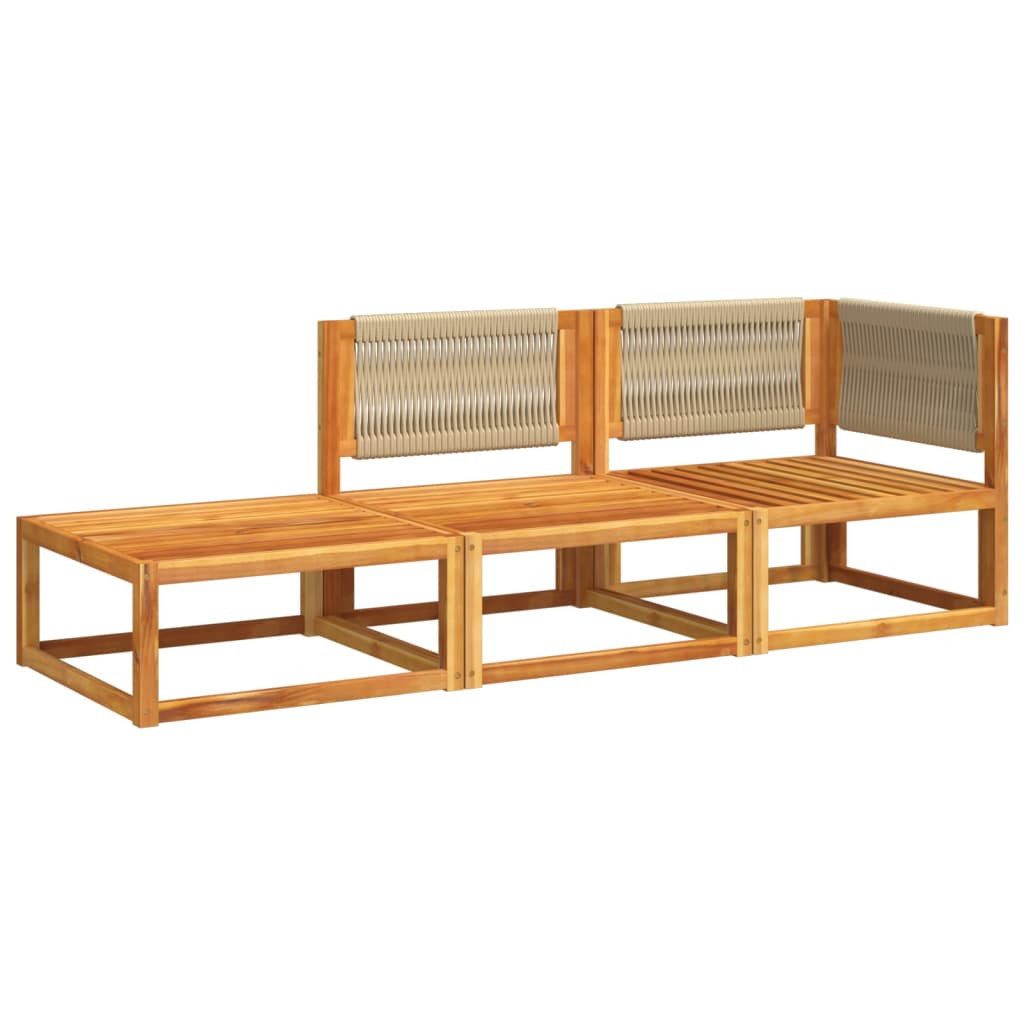 vidaXL Loungesofa 3-tlg. Garten-Sofagarnitur mit Kissen günstig online kaufen