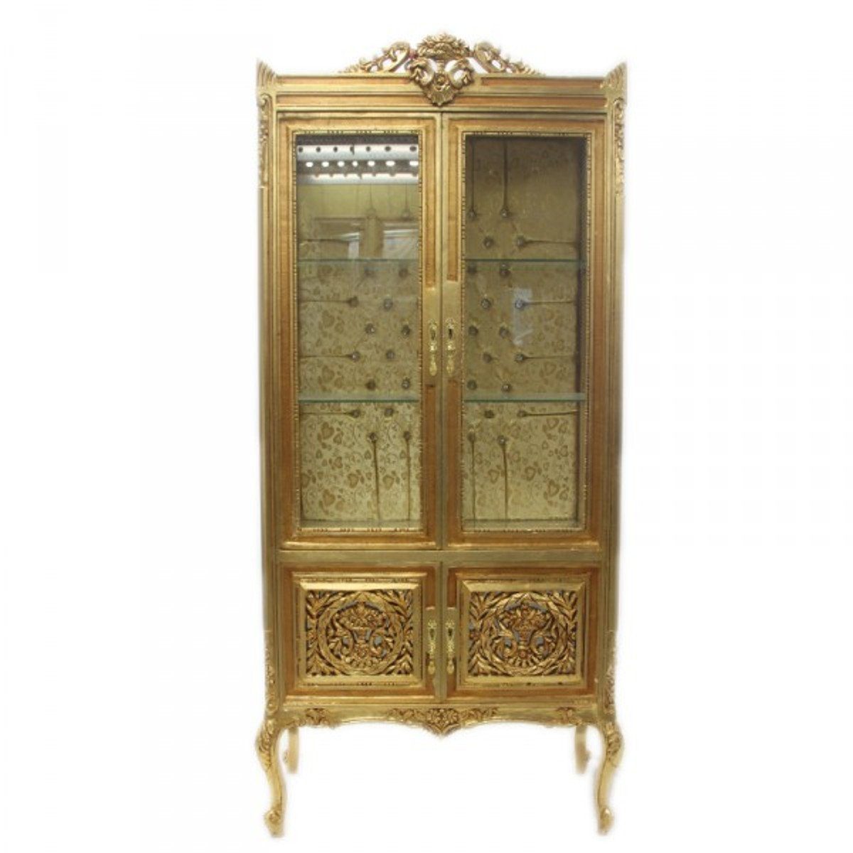 Gold Doppel Casa Vitrinenschrank ModF5 Barock Padrino Vitrine Vitrine -