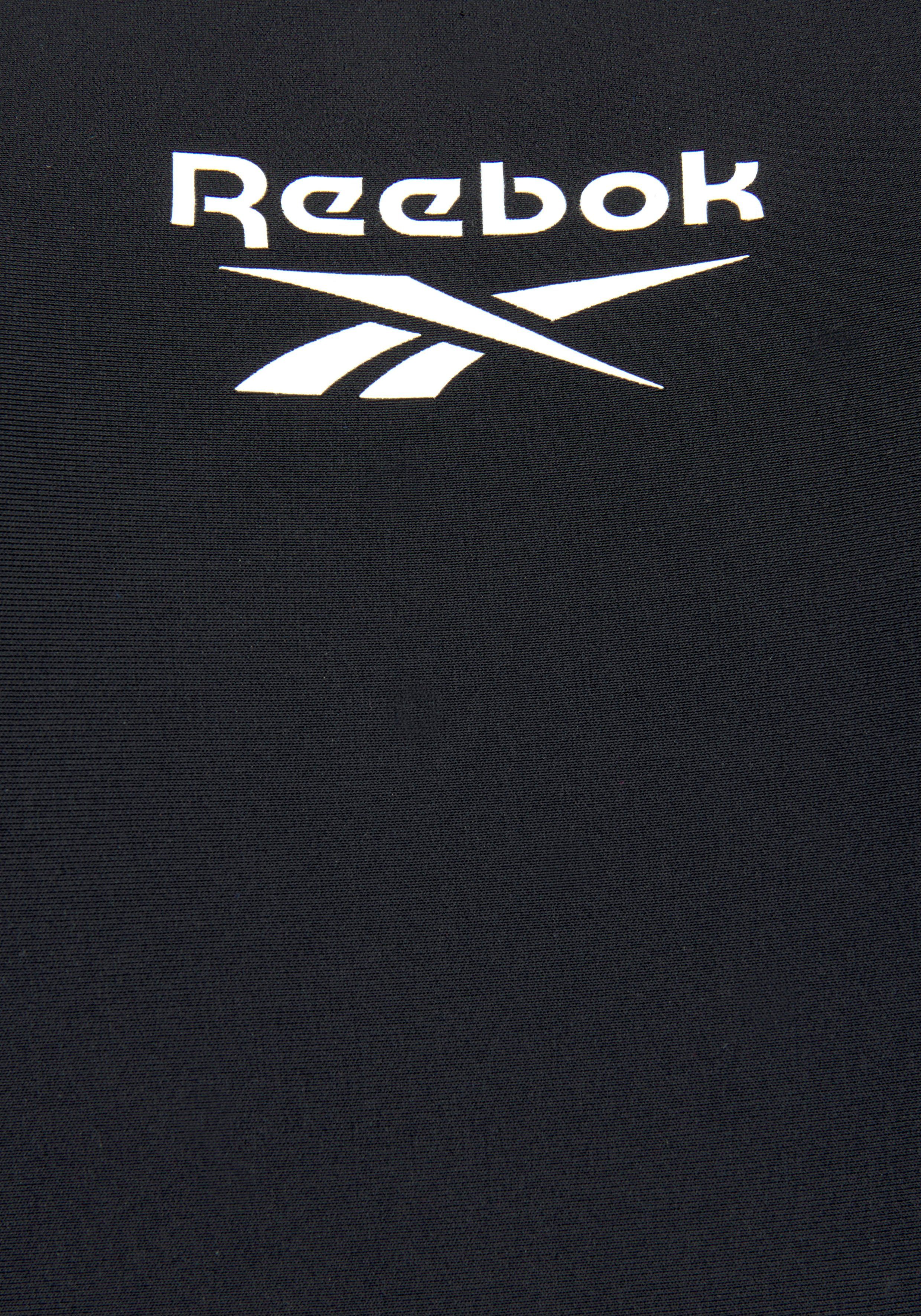 Reebok Badeanzug Adelia Rücken am black und mit vorn Logoschriftzug