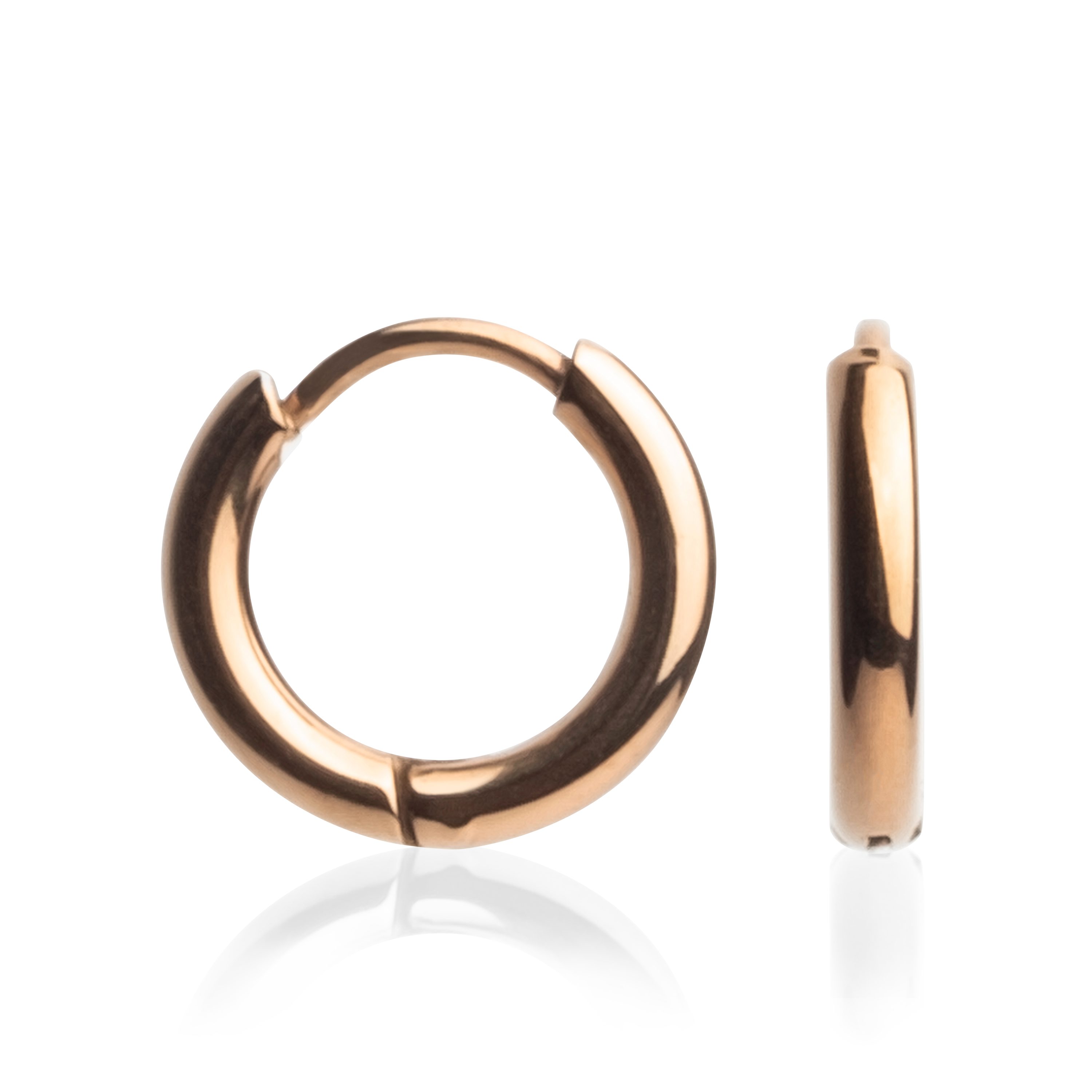 Paar Creolen Edelstahl Creolen Basic • Ohrringe Wasserfest • silber, gold, rosegold