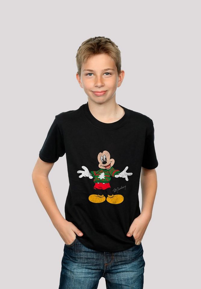 F4NT4STIC T-Shirt Disney Micky Maus Weihnachten Print, Sehr weicher  Baumwollstoff mit hohem Tragekomfort