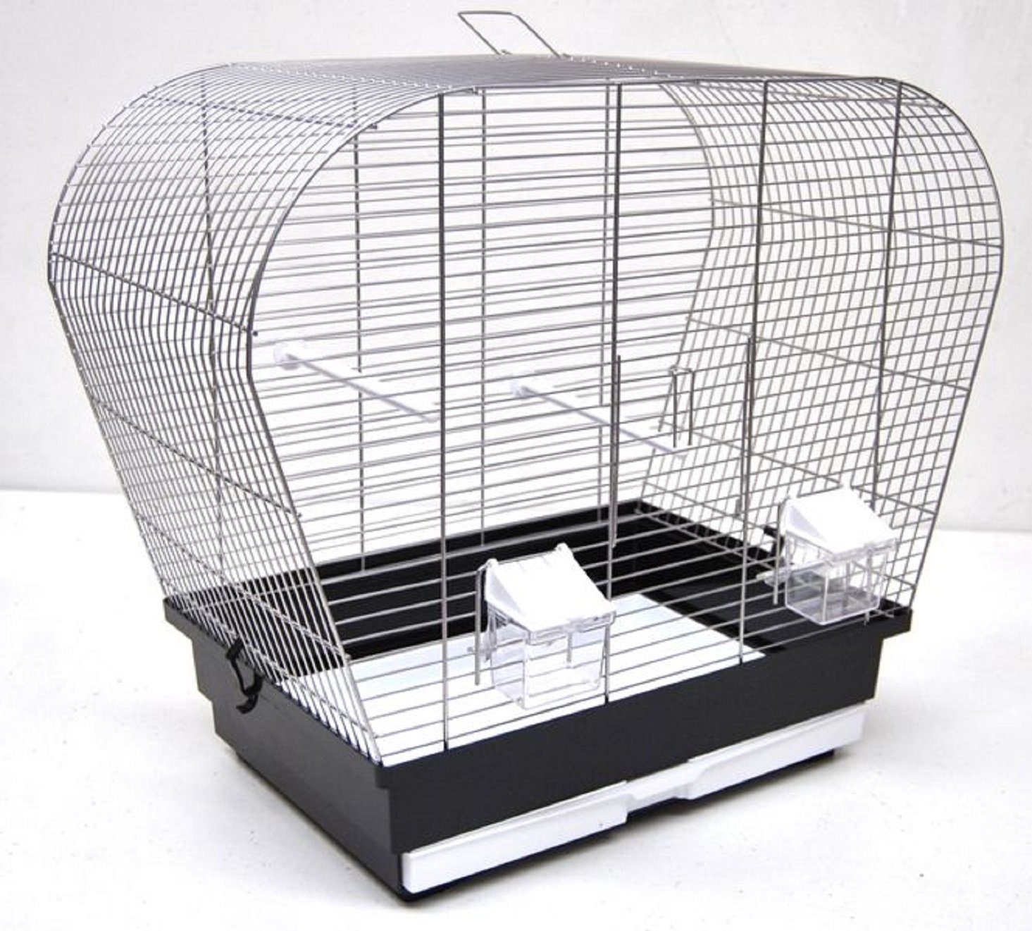 Vogelkäfig Vogelkäfig Vogelheim für Sittiche chrom schwarz 60 cm