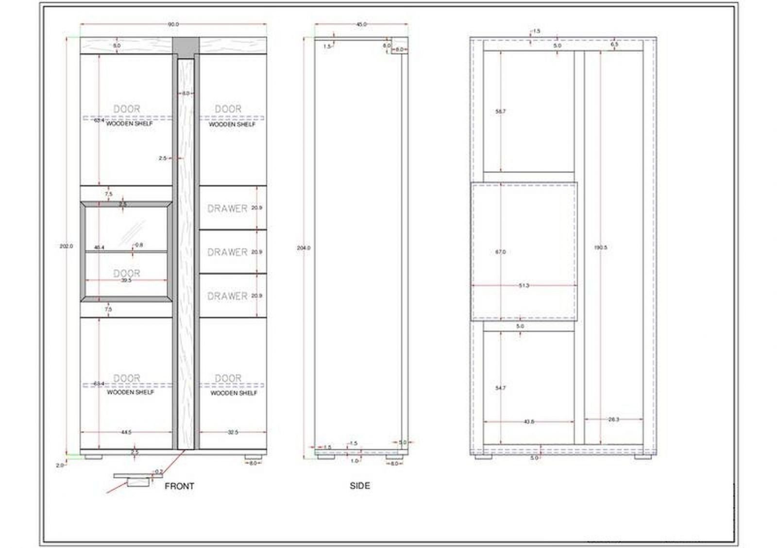 Akazie Vitrine beige #120 Amsterdam Standvitrine Massivmoebel24 lackiert 55x45x204