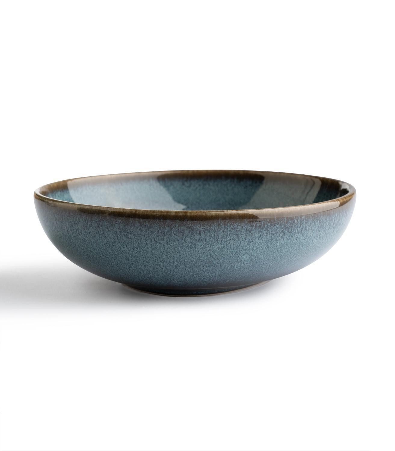 Villeroy & Boch Schale LAVE, Ø 17 cm, Blau, Grün, mit Reaktivglasur, Steingut, (4-tlg), Spülmaschinenfest, Mikrowellengeeignet