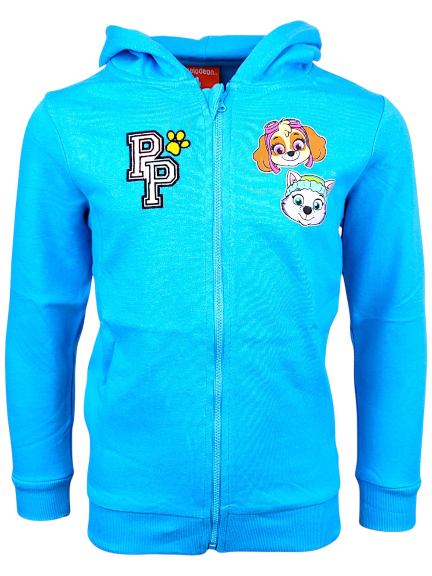 PAW PATROL Sweatjacke Skye & Everest Mädchen Übergangsjacke mit Kapuze Größe 98 - 128 cm