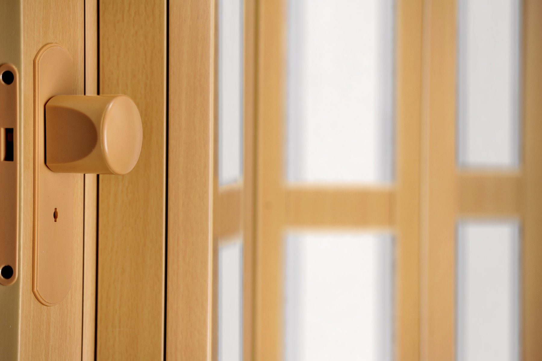 Standom Falttür Schiebetür Buche (Erle) Fenster Schloss H. 203 cm Türbreite bis 85 cm (1 Karton, 1-St., 1 Set), teils vormontiert