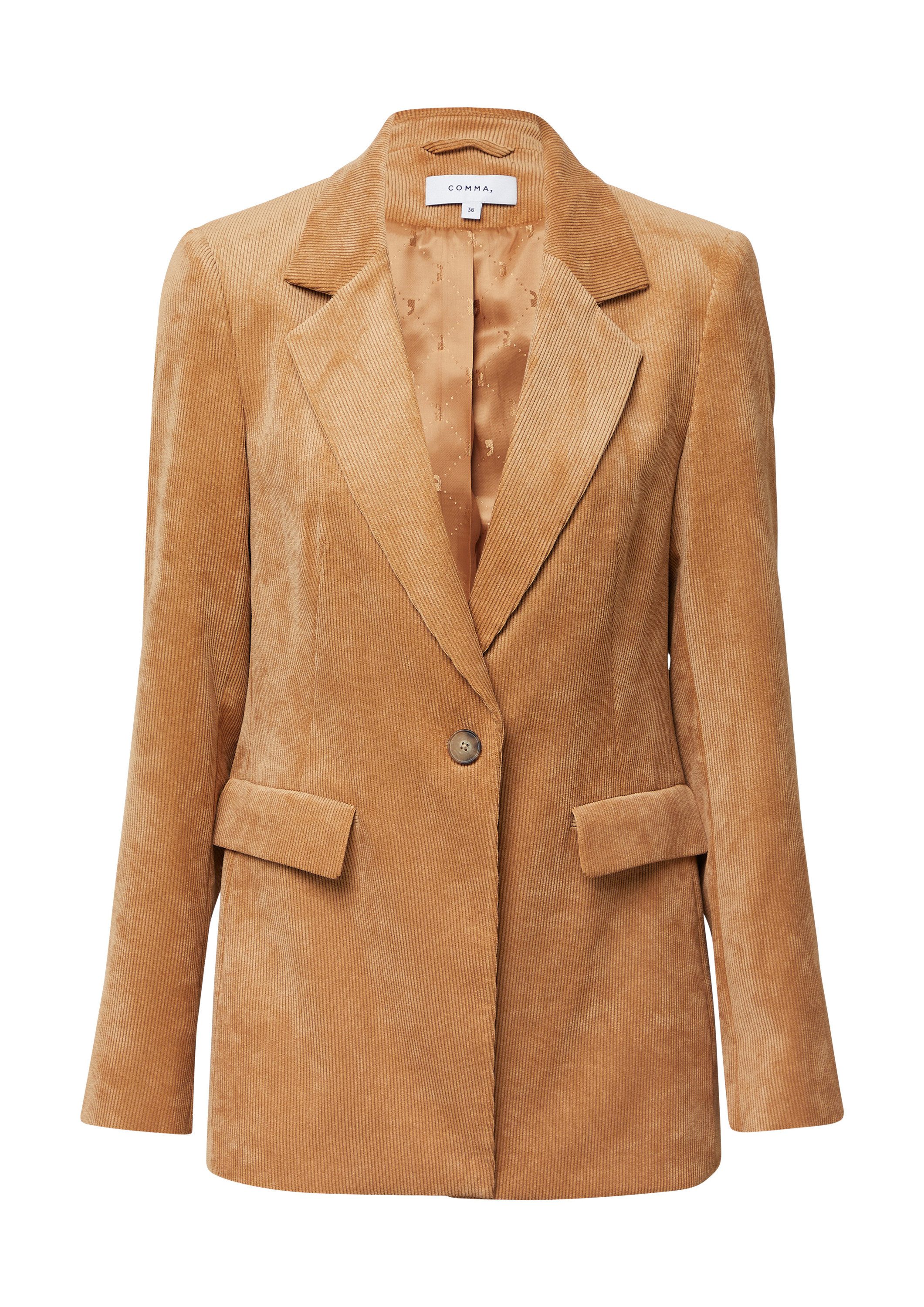comma Jackenblazer Indoor-Blazer Antaillierter Cord-Blazer günstig online kaufen