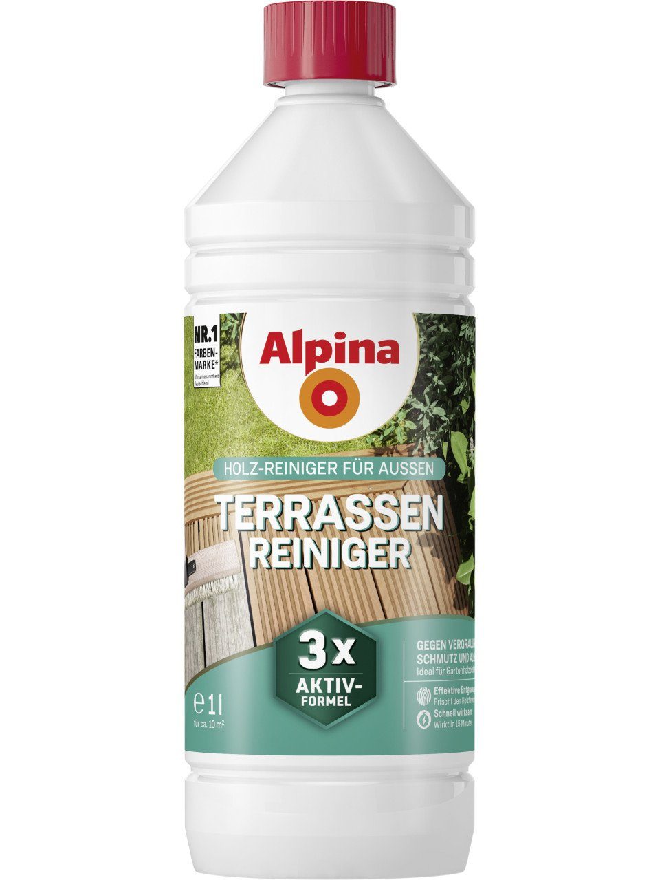 Alpina farblos 1 Alpina Terrassenreiniger L Holzpflegeöl