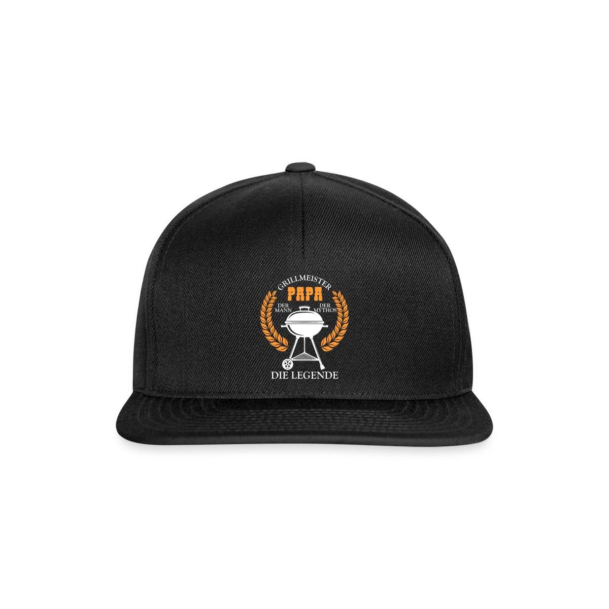 Spreadshirt Snapback Cap Grillmeister Papa Mann Mythos Legende Snapback Cap (1-St)