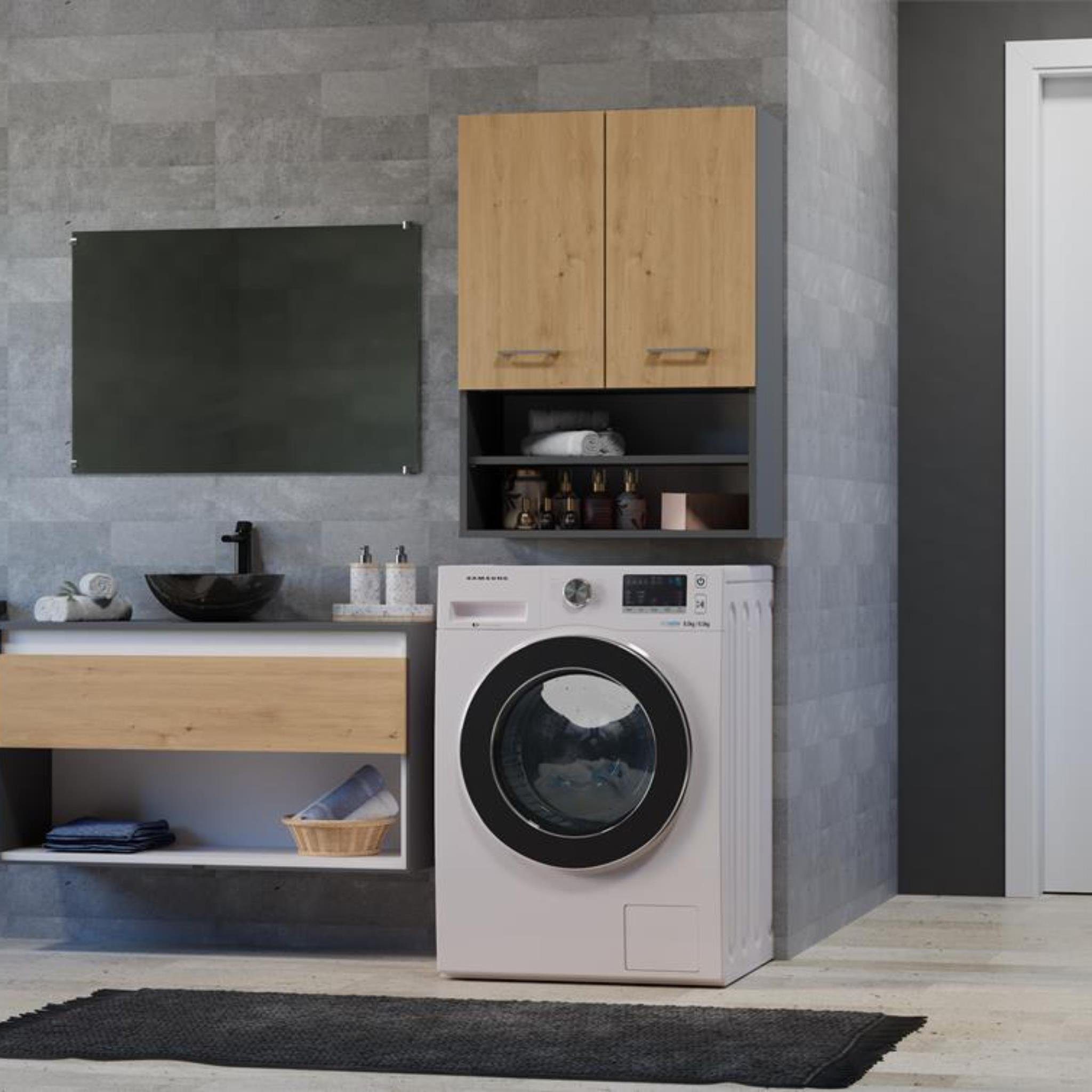 Bath Vida Designs Tiano Badezimmerschrank, Dreifacher Spiegel