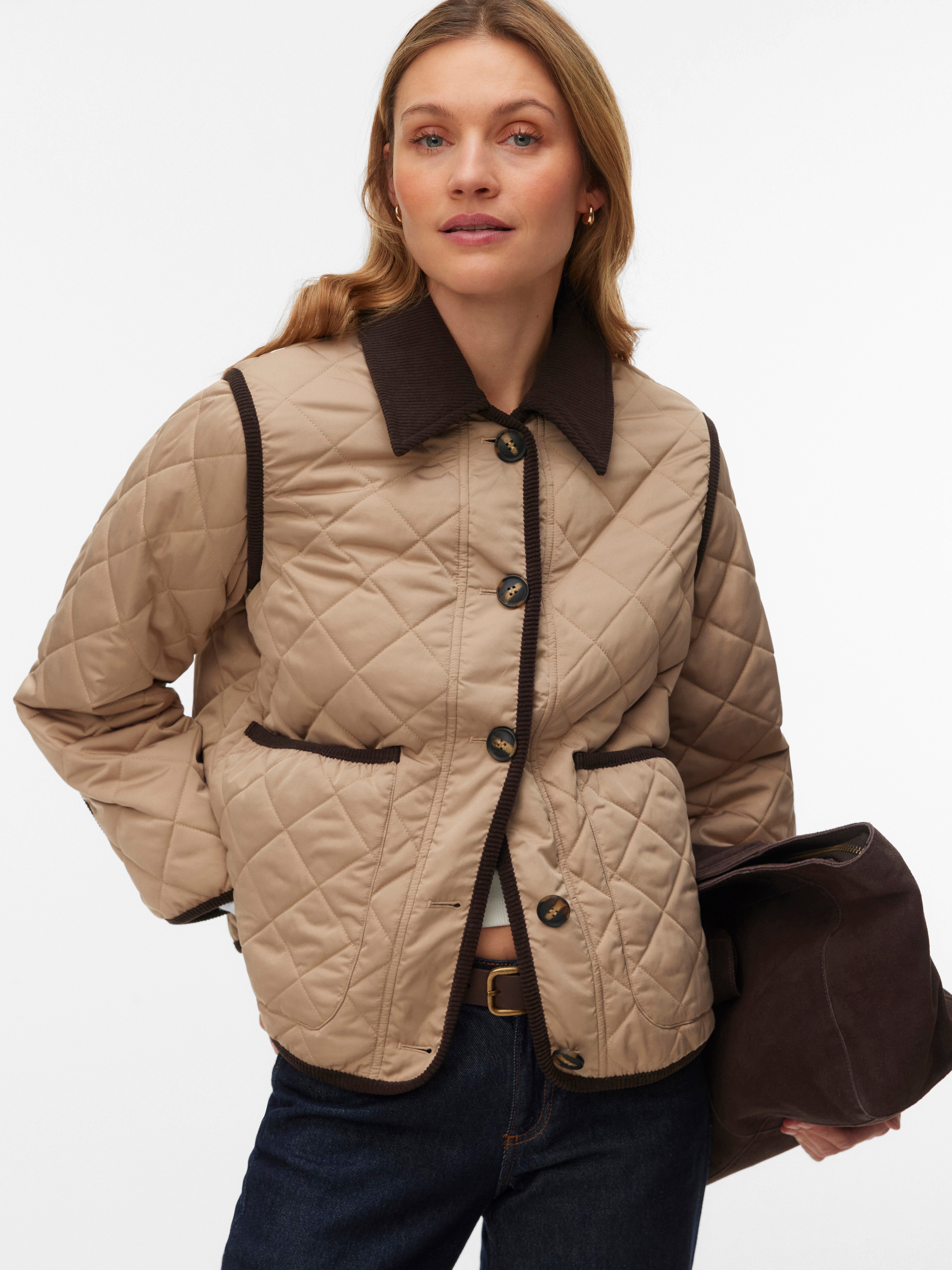 Vero Moda Steppjacke VMEMILY SHORT JACKET BOO Polyester