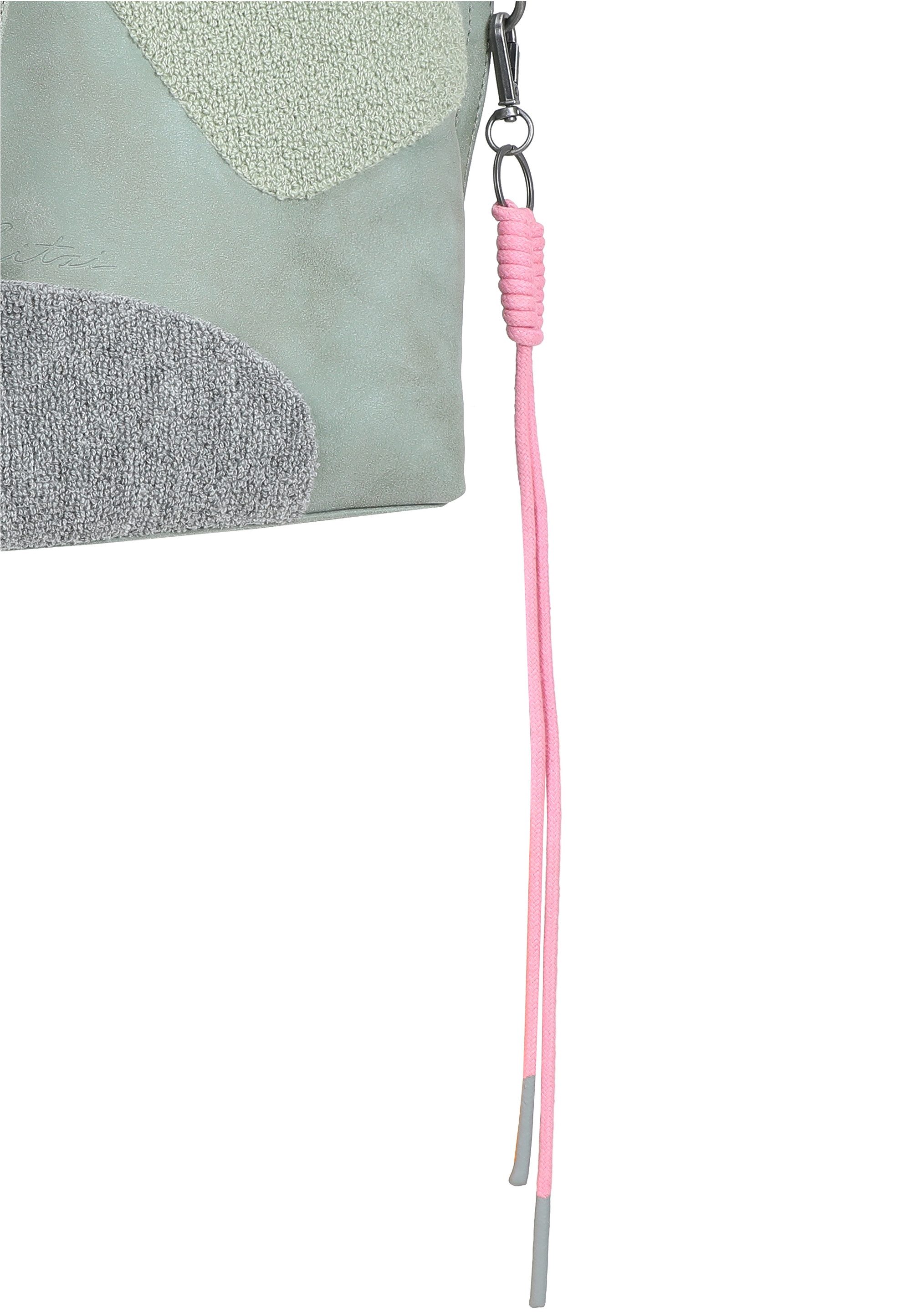 Fritzi aus Preußen Schultertasche Fritzi03 Limited Happy Flocked Jive Soft Berry, mit moderner Flockung