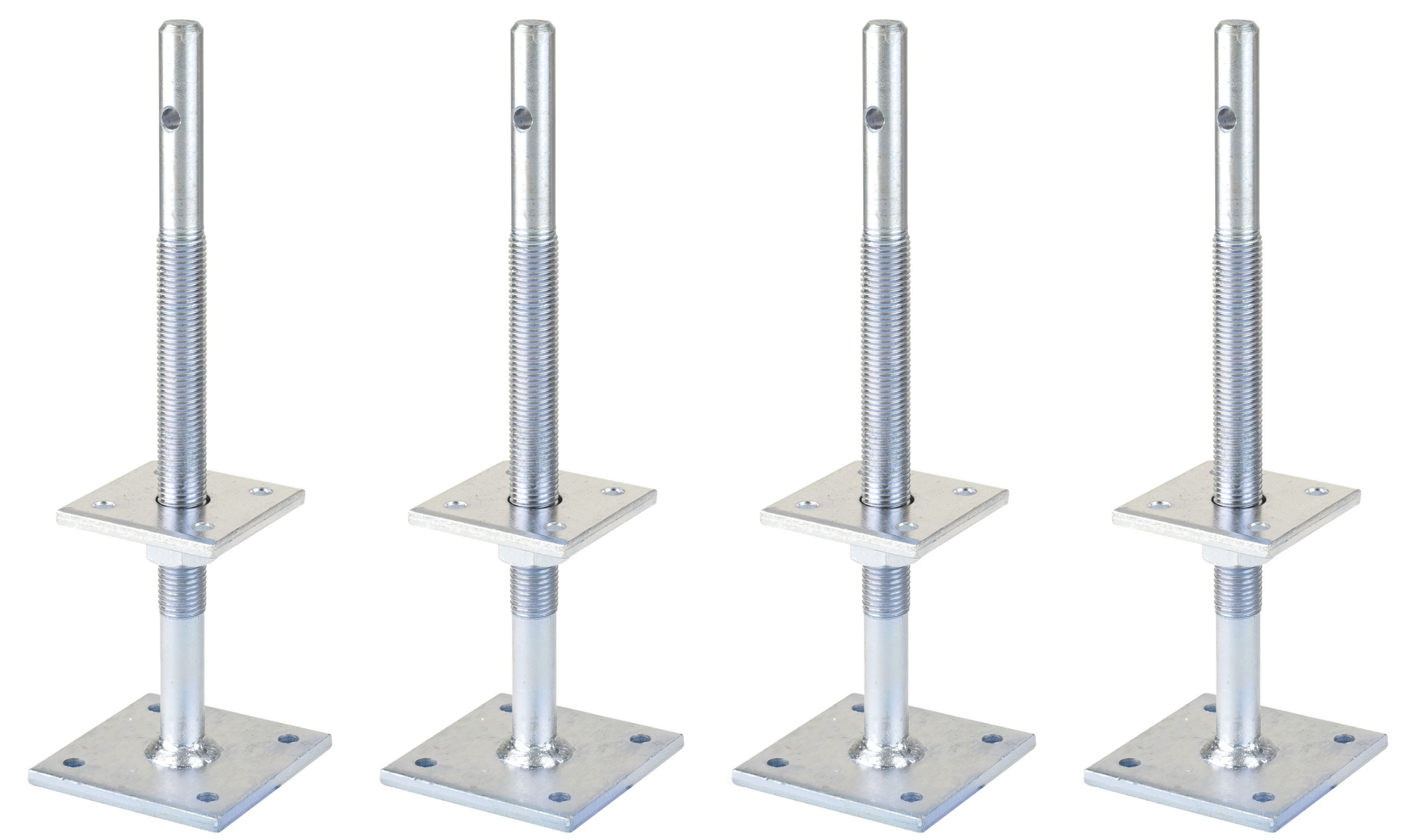 Alberts Pfostenträger Alberts 4 x I-Pfostenträger, höhenverstellbar 100 - 230 mm, Höhe 340 m, (4-St), Alberts I-Pfostenträger im Bundle, galvanisch verzinkt, dickschichtpas