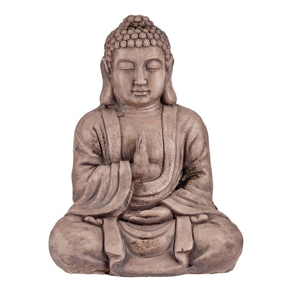 Ibergarden Dekofigur Dekorative Figur für den Garten Buddha Grau Polyesterharz 23,5 x 49 x