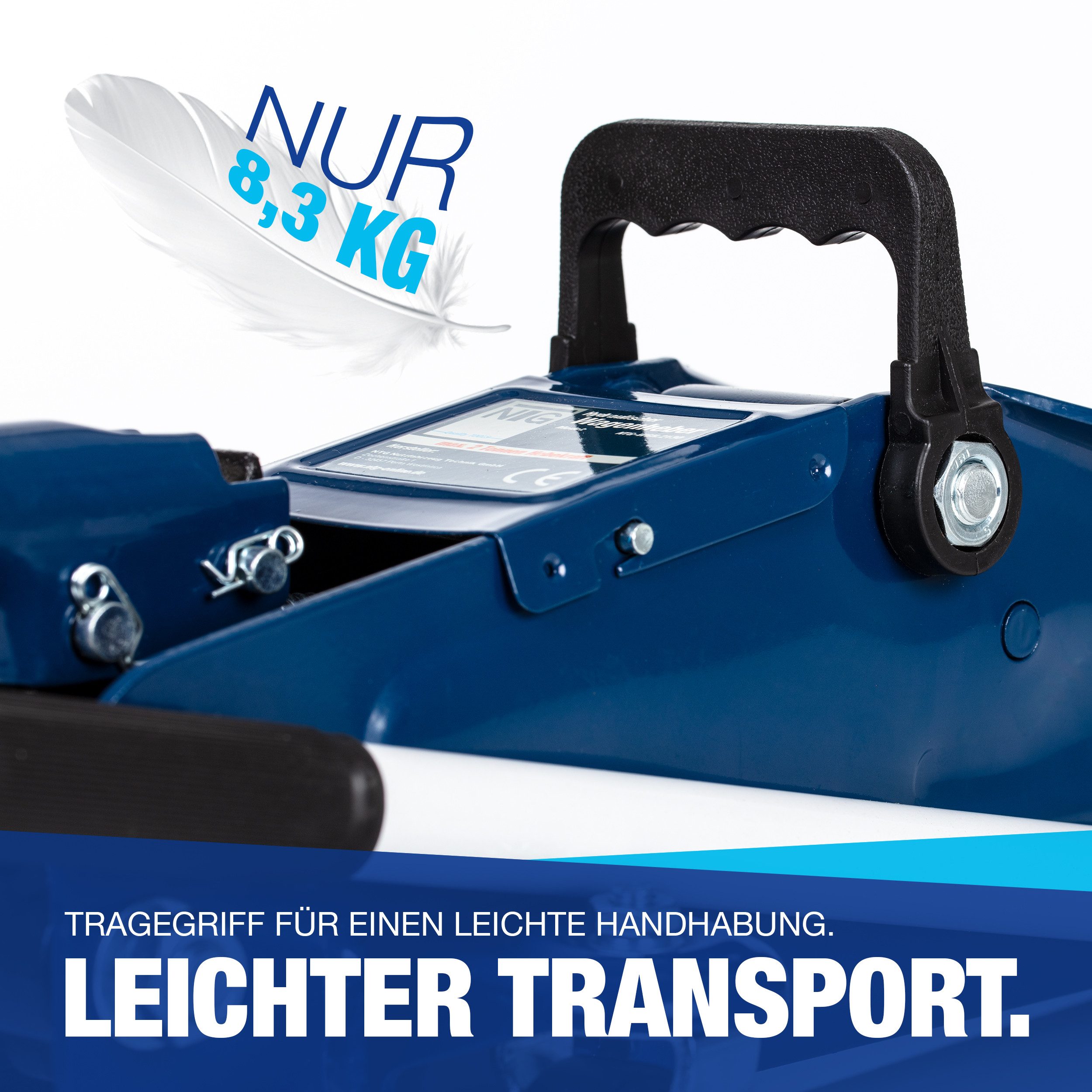 NTG Nutzfahrzeug Technik GmbH Wagenheber Hydraulisch 2to 2000kg 130-330 mm KFZ PKW Werkstatt Rangierwagenheber