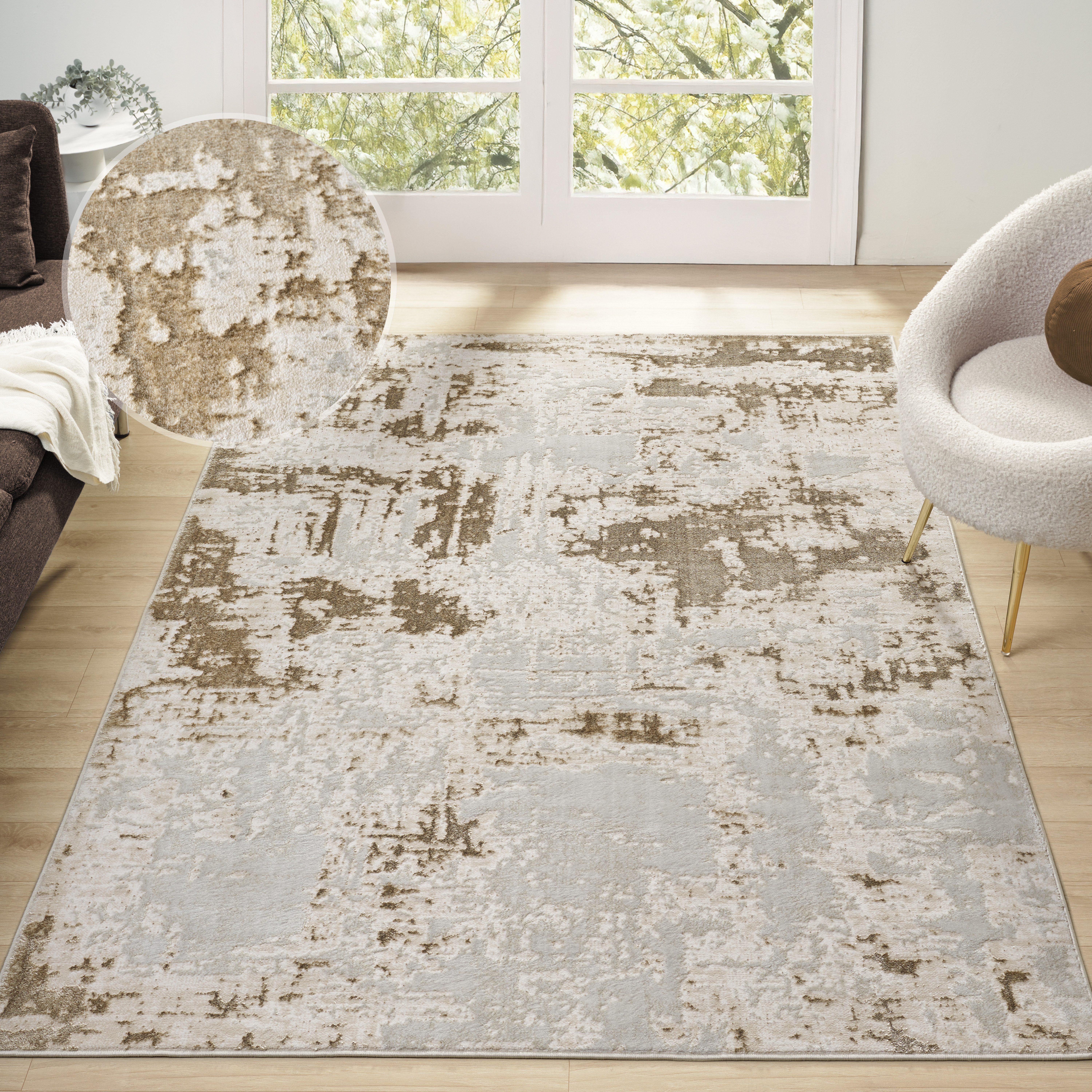 OTTO home Teppich Miaja, im Vintage-Look, rechteckig, Höhe: 11 mm, dichte Qualität, leichter Glanz, Wohnzimmer, Schlafzimmer, Esszimmer