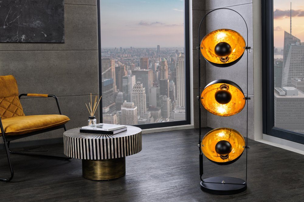 riess-ambiente Stehlampe STUDIO 130cm schwarz / gold, ohne Leuchtmittel, Industrial
