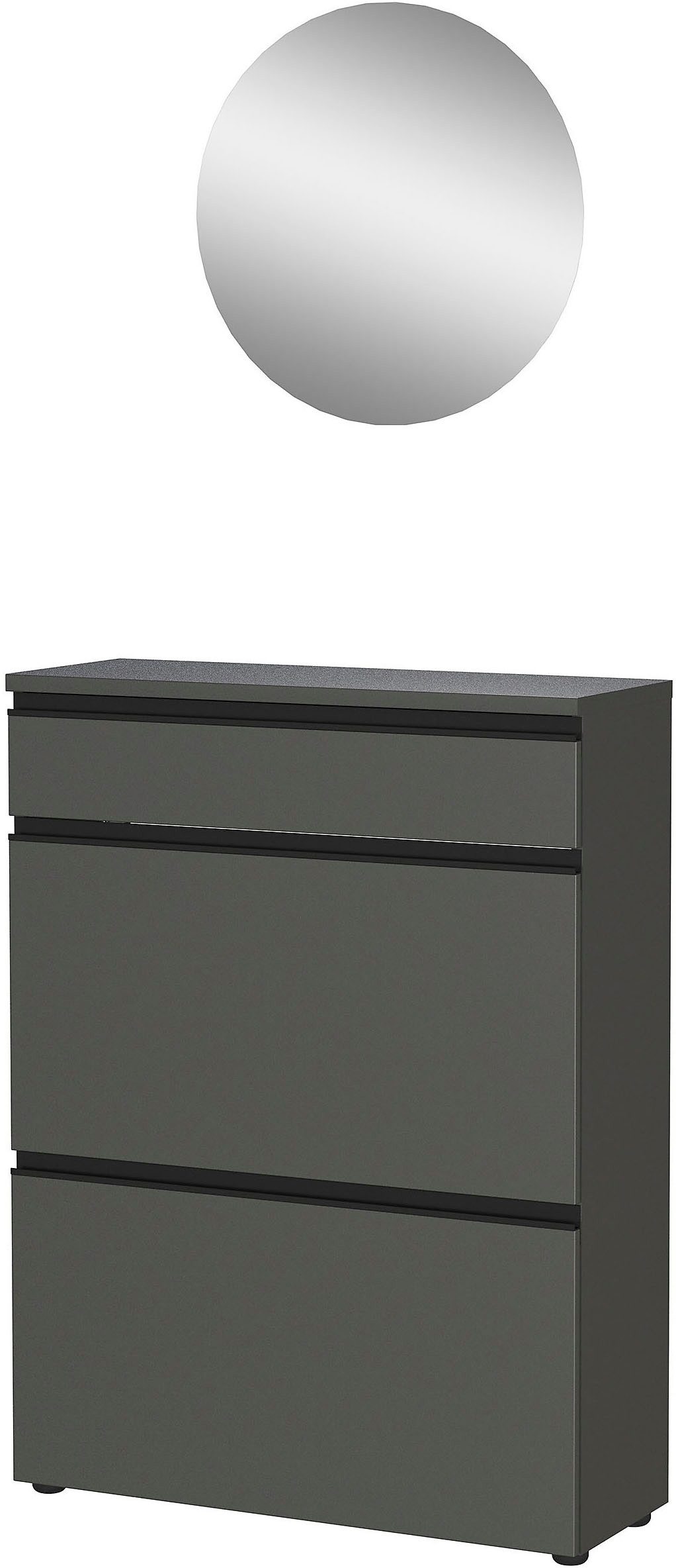 GERMANIA Garderoben-Set GW-Baldone, (2-St), mit großem o. kleinen Spiegel, Tiefe: 30 cm für schmale Flure geeignet