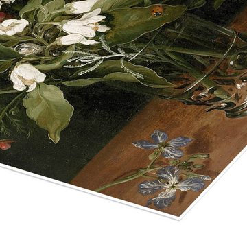 Posterlounge Poster Jan Brueghel d.Ä., Stilleben mit Blumen in einer Glasvase, Malerei