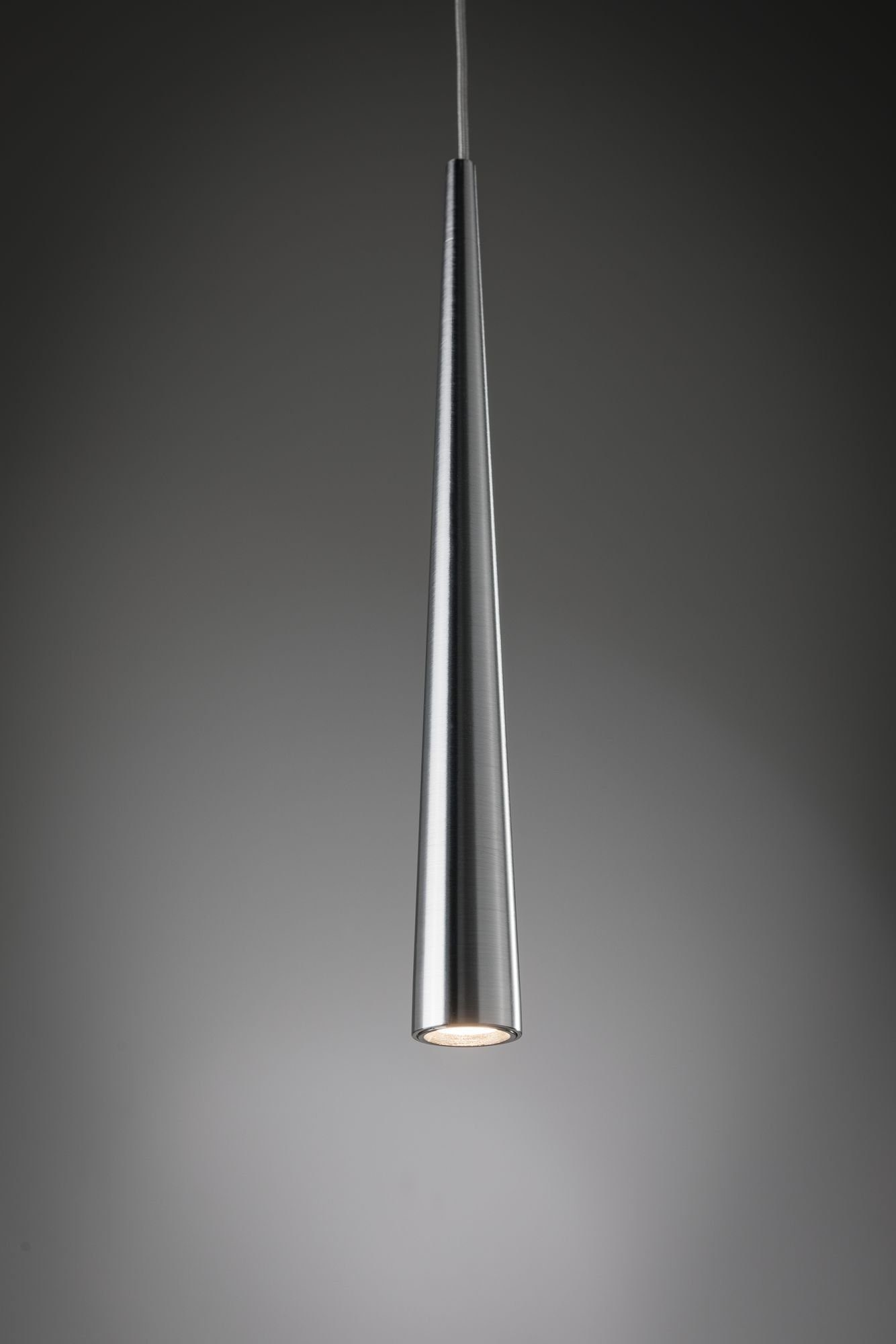 Paulmann LED Pendelleuchte Gutta 1x7W Alu gebürstet 230V Metall, LED fest integriert, Warmweiß