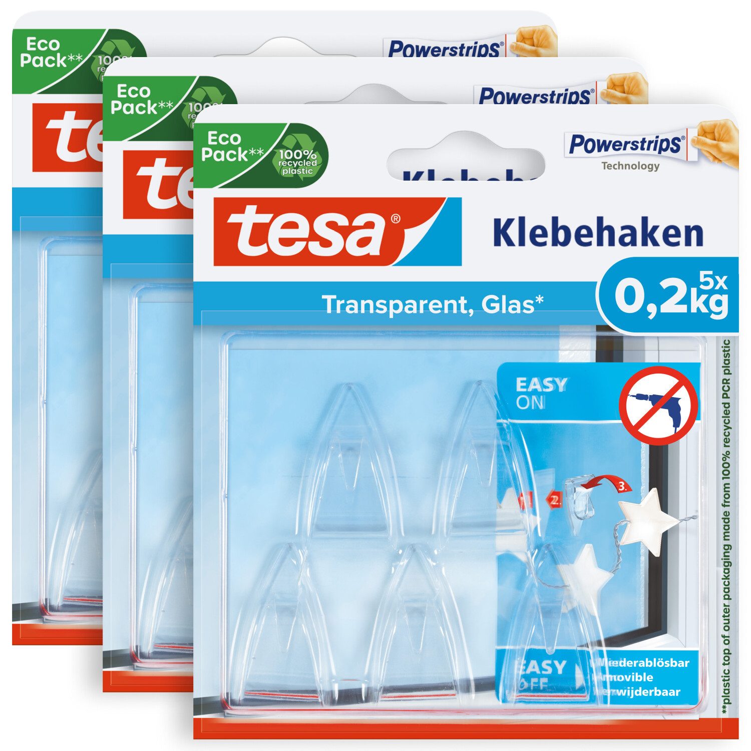 Klebehaken POWERSTRIPS Doppelseitige Klebestreifen mit Bilderhaken