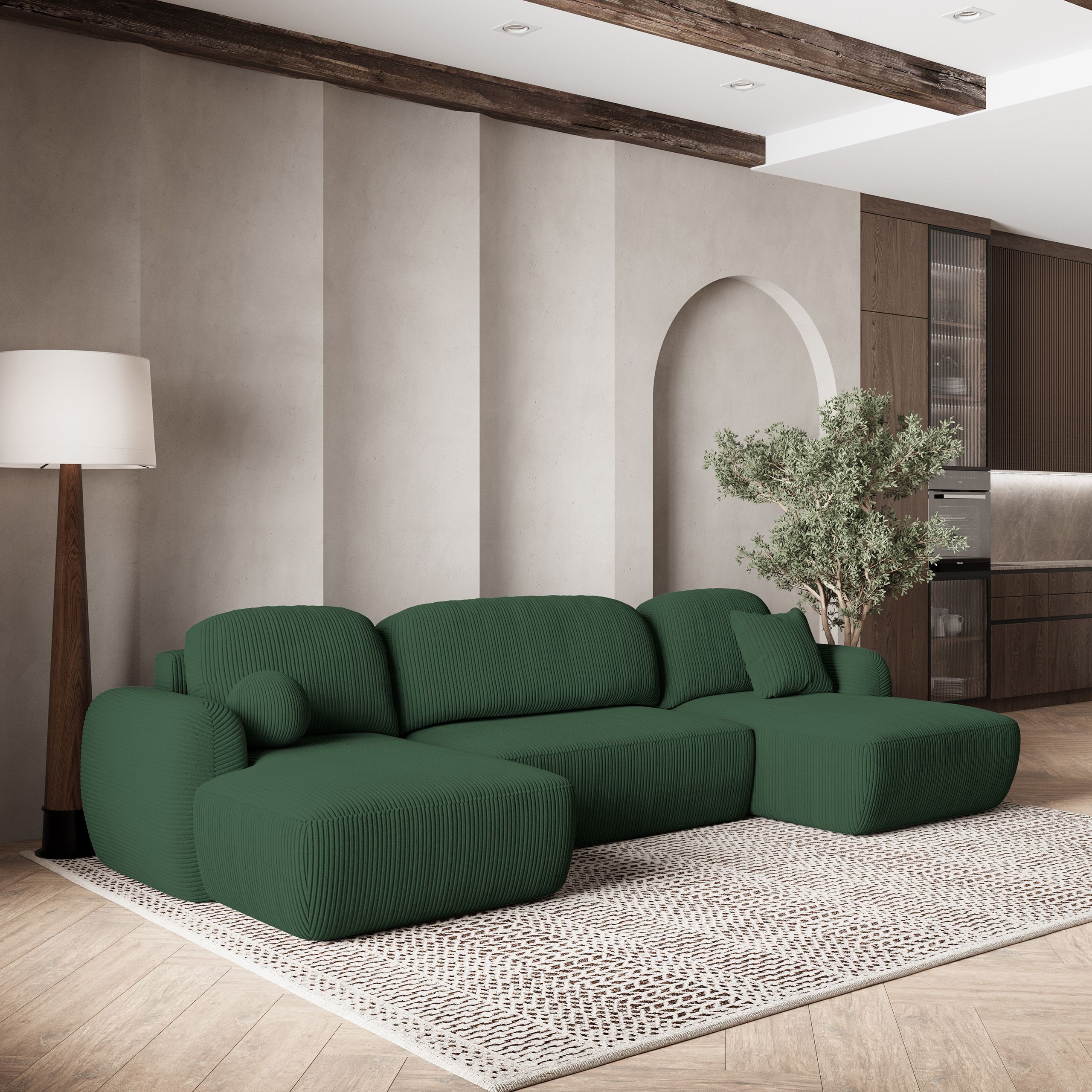 Masseno Ecksofa SAVONA mit Schlaffunktion U-Form, günstig online kaufen