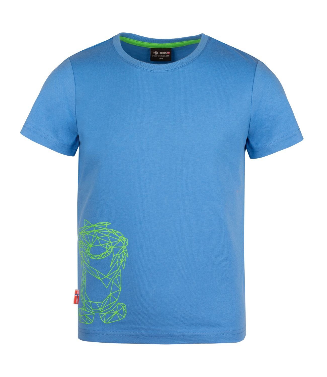 TROLLKIDS T-Shirt Oppland Mittelblau/Grün