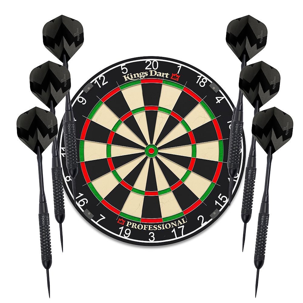 Kings Dart Dartscheibe Dart-Set First, Offizielle Turniergröße nach WDF-Standard