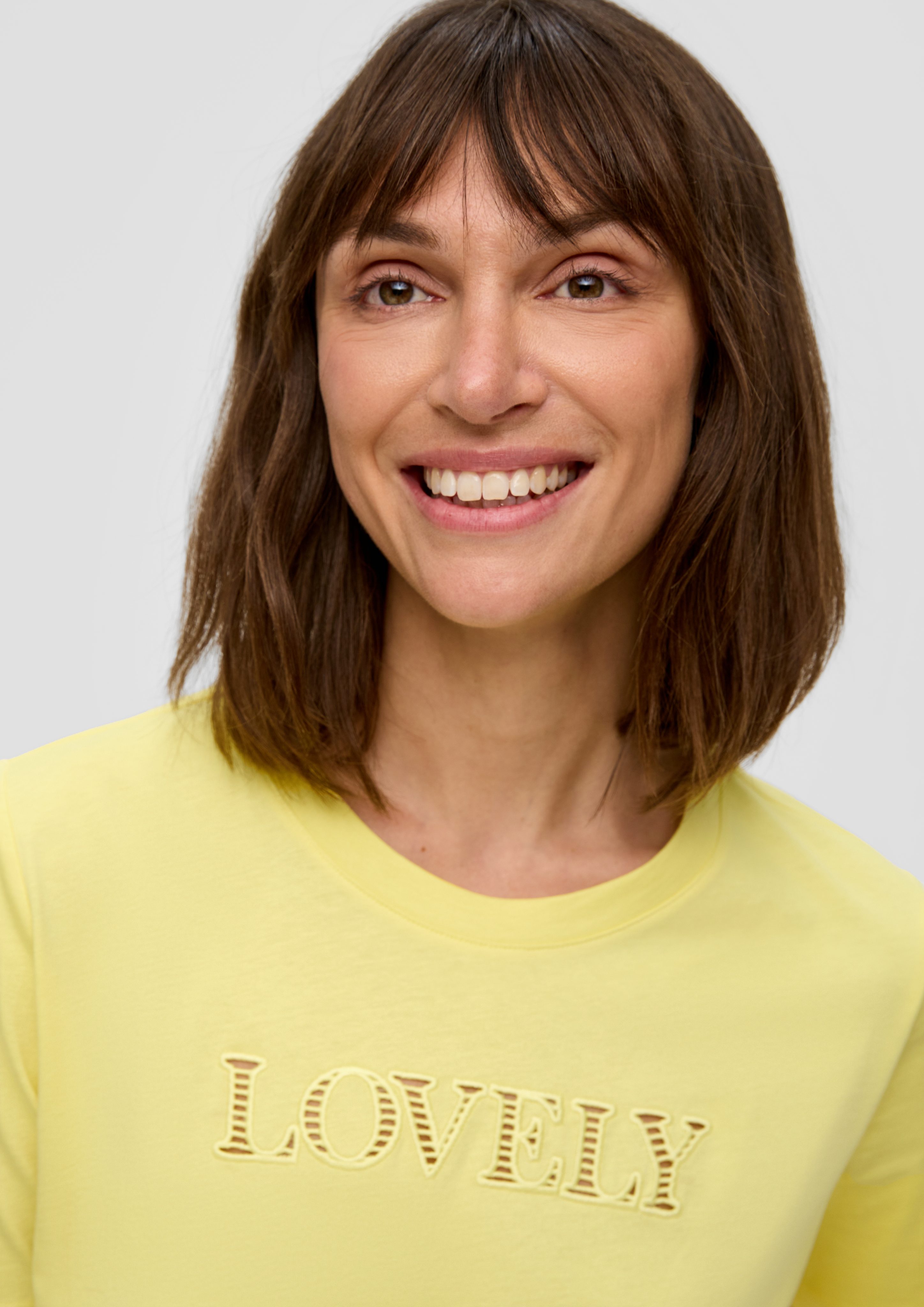 s.Oliver Kurzarmshirt Relaxed Fit-Shirt mit Schriftprint günstig online kaufen
