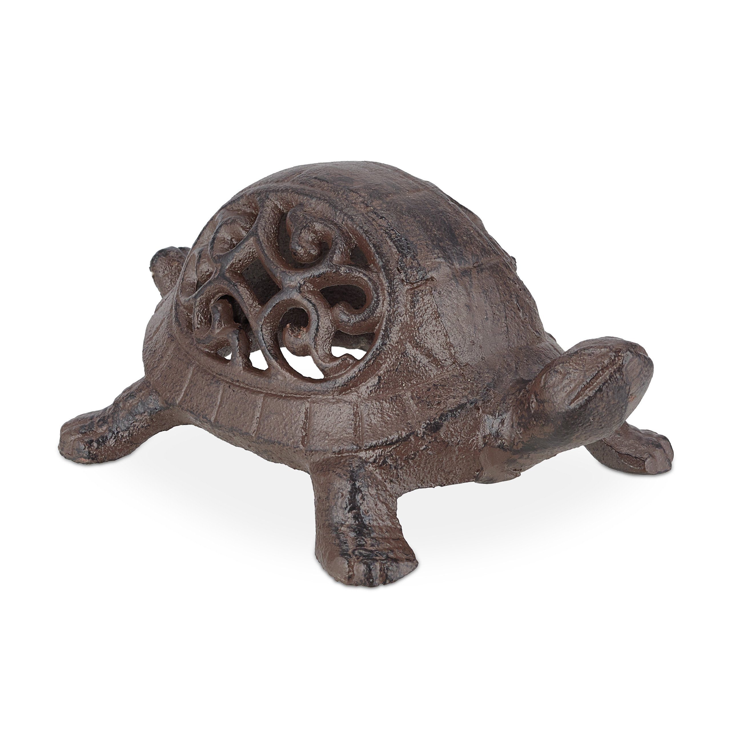 Gartenfigur Deko Schildkröte Gusseisen