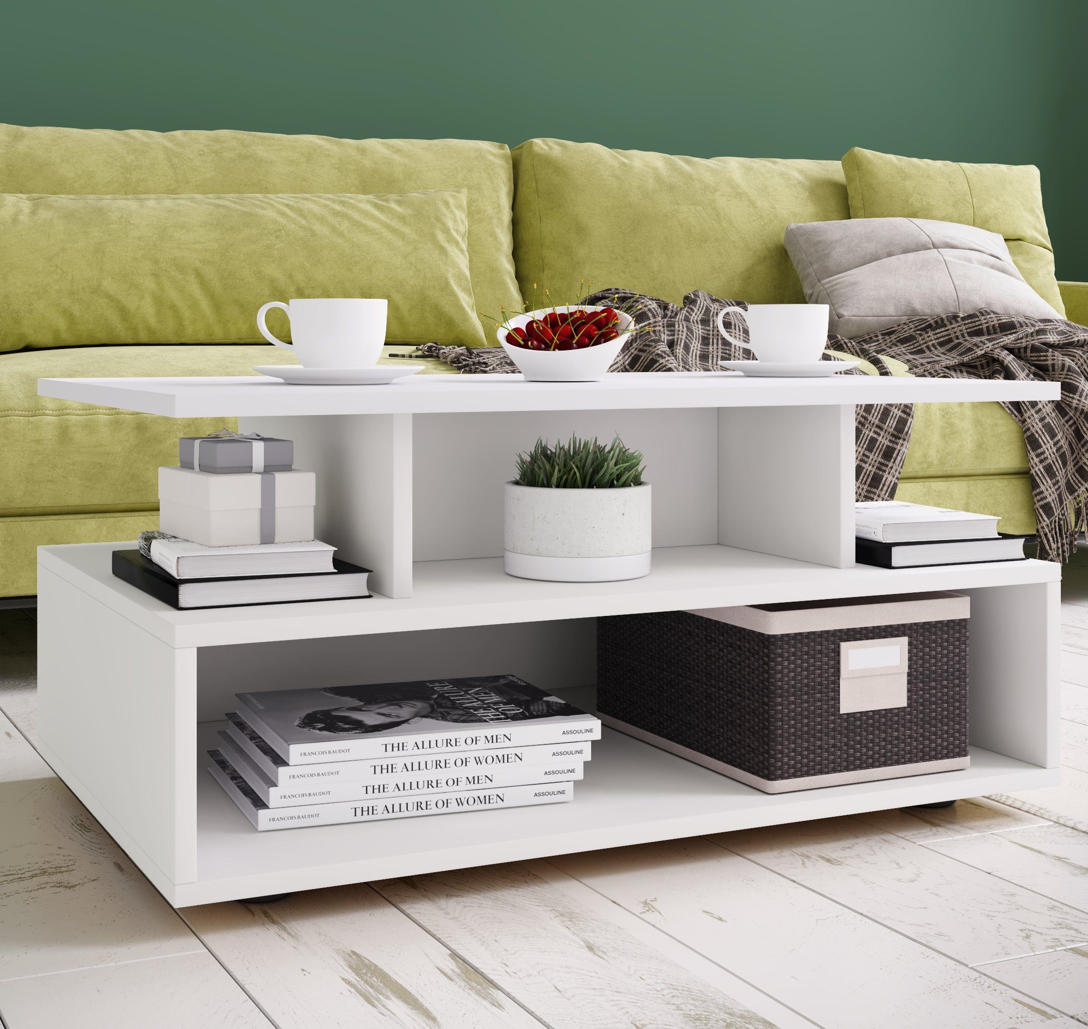 VCM Couchtisch Holz Sofatisch Couchtisch Wohnzimmertisch Esila, Pflegeleicht