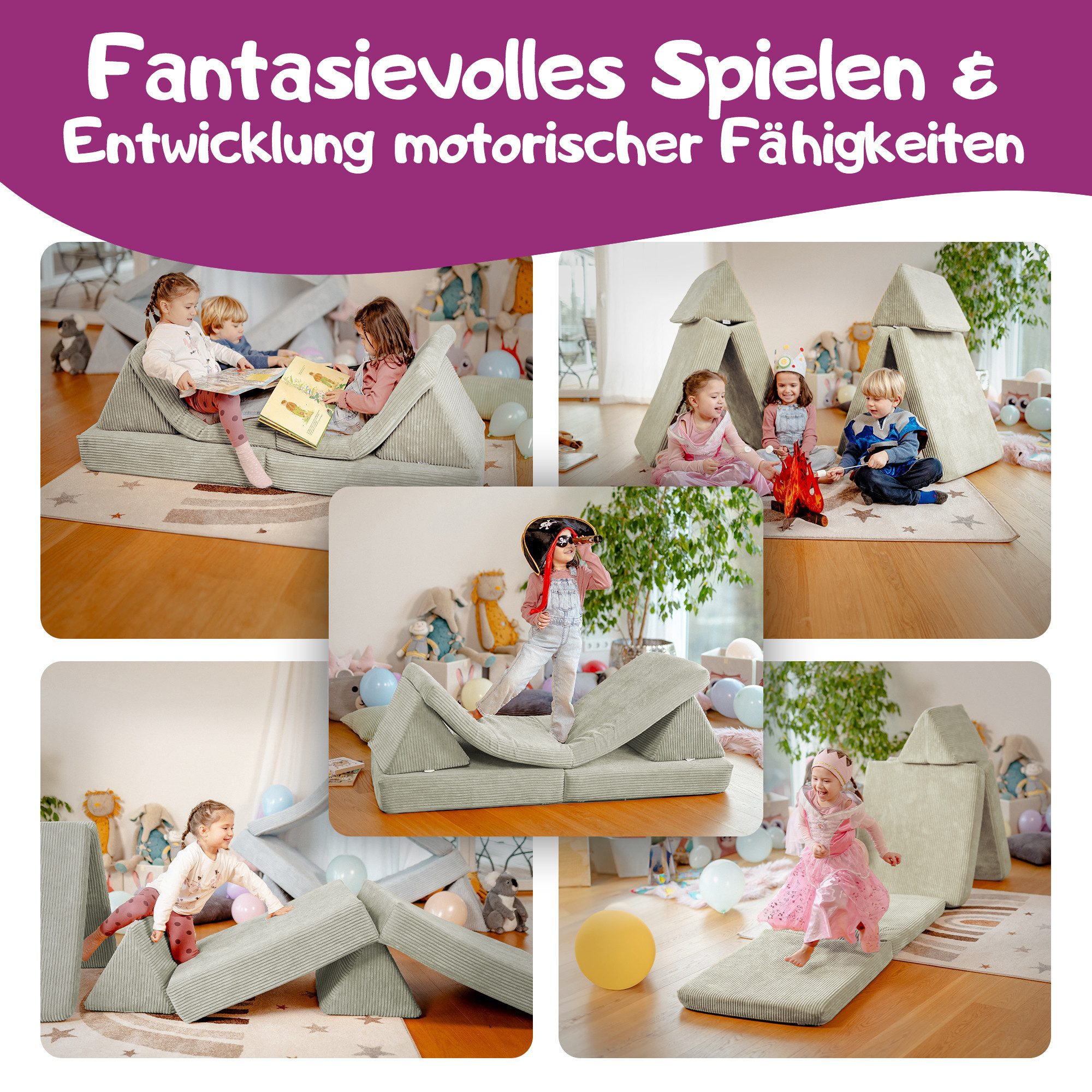 Linodino Kindersofa Spielsofa I aus Schaumstoff günstig online kaufen