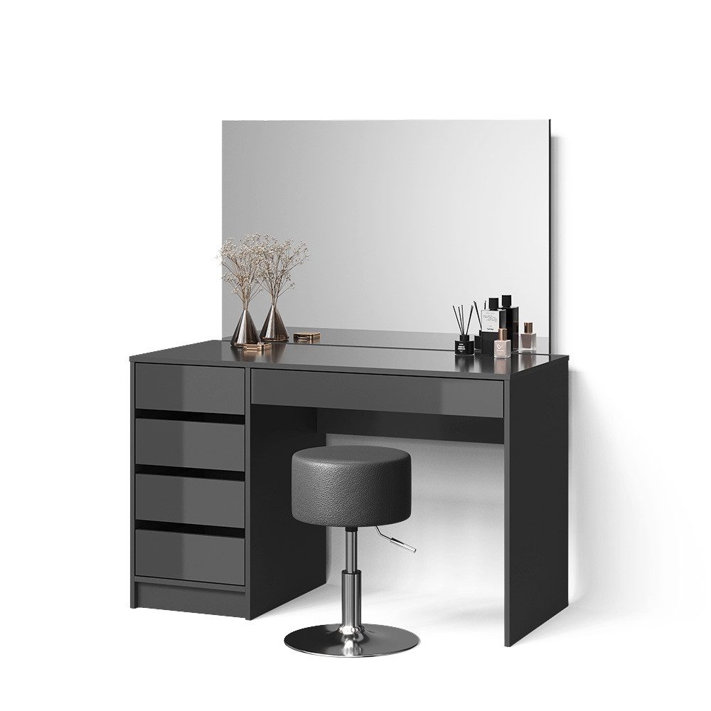 Livinity® Schminktisch Imola, Anthrazit, 120 cm mit Hocker günstig online kaufen