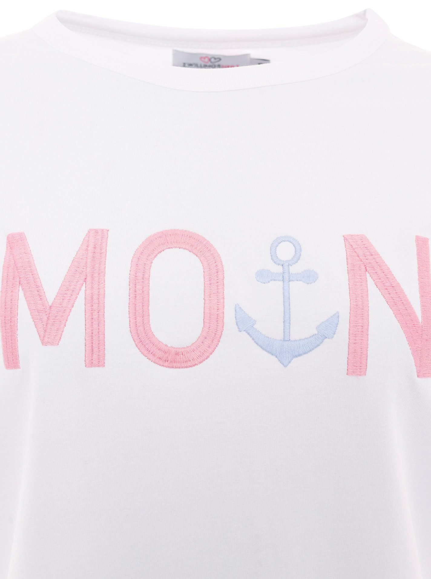 Zwillingsherz T-Shirt "MoinZH" Kurzarm, Rundhalsausschnitt, Stickerei, Baumwollmischung – Bild 5 von 5