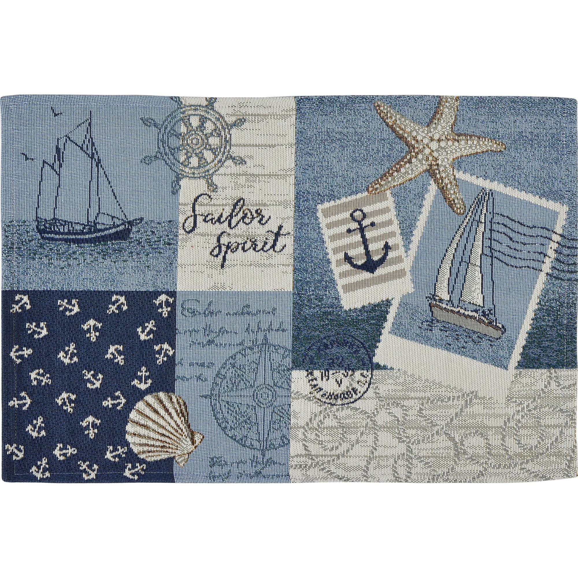 sander table + home Platzset Tischset "Sailor Patch" 2er-Pack, Gobelin Moti günstig online kaufen