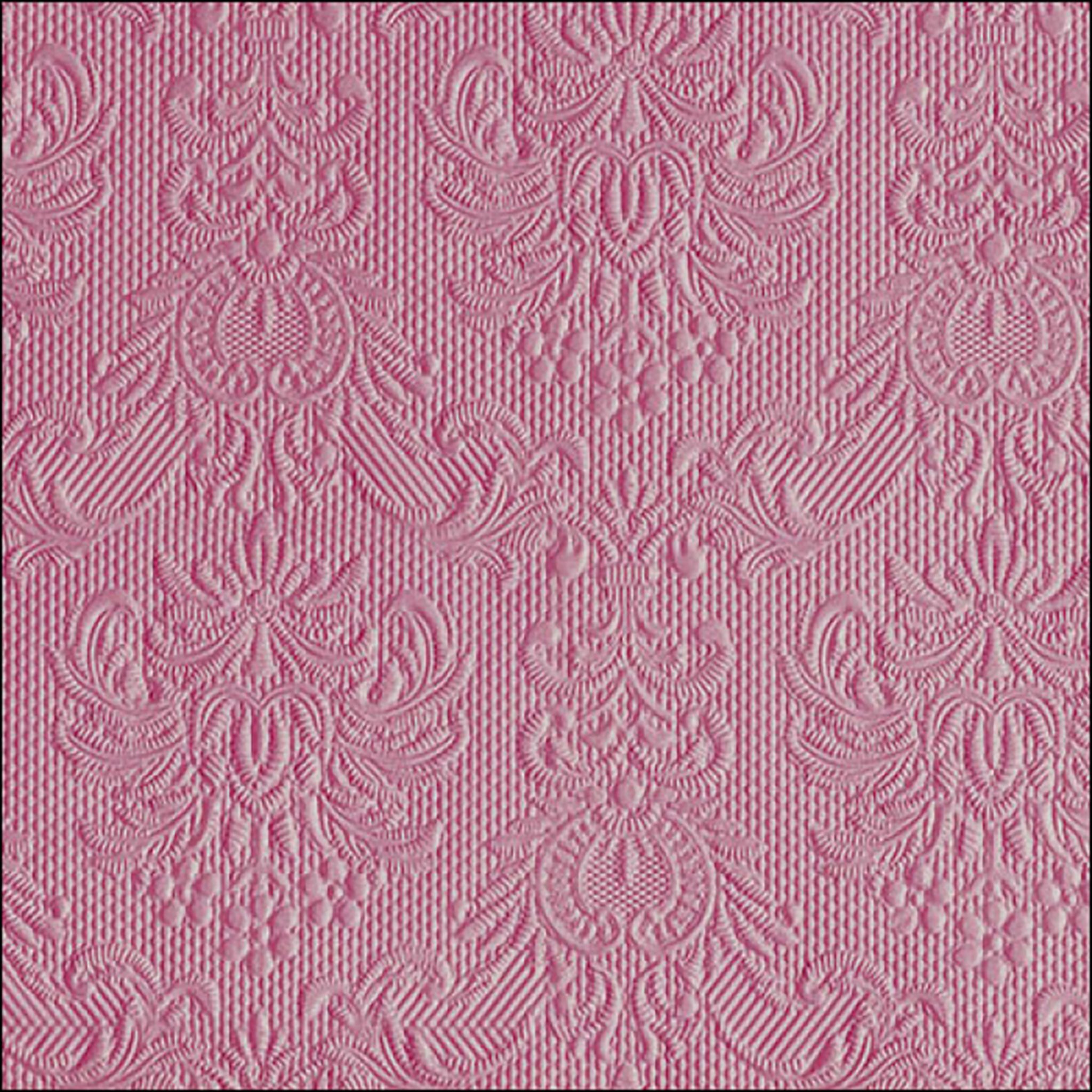 Ambiente Luxury Paper Products Papierserviette, Servietten Papier 33x33cm Elegance geprägt 15 Stück Altrosa