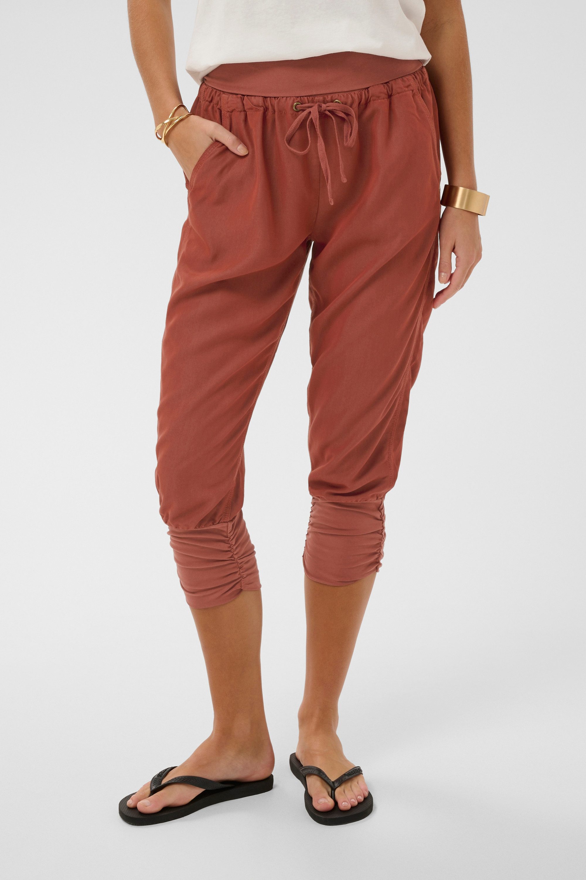Cream Stoffhose Casual Hose CRLinee