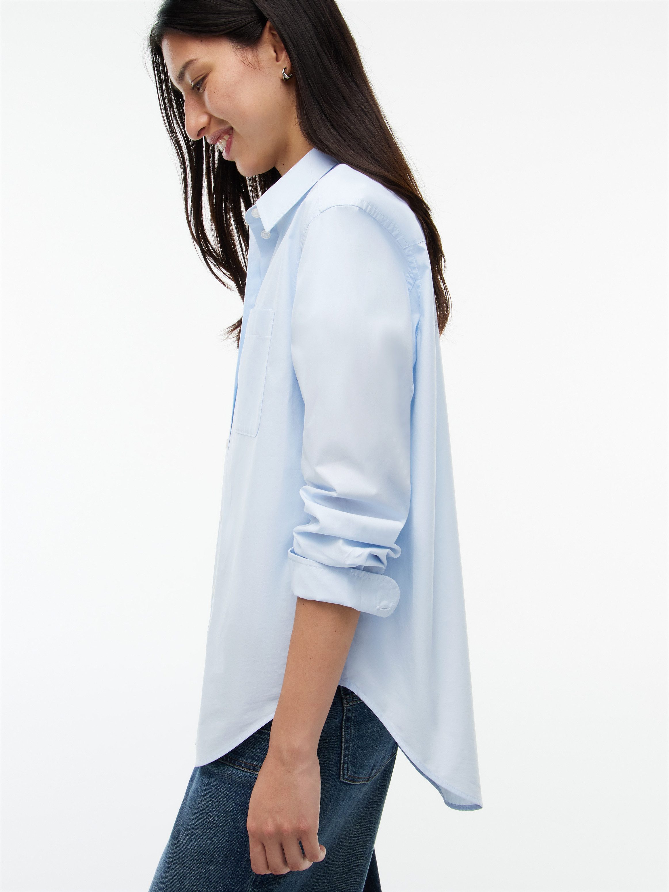 Tommy Jeans Langarmbluse TJW RLX ESSENTIAL SHIRT Baumwolle, relaxed fit – Bild 3 von 5