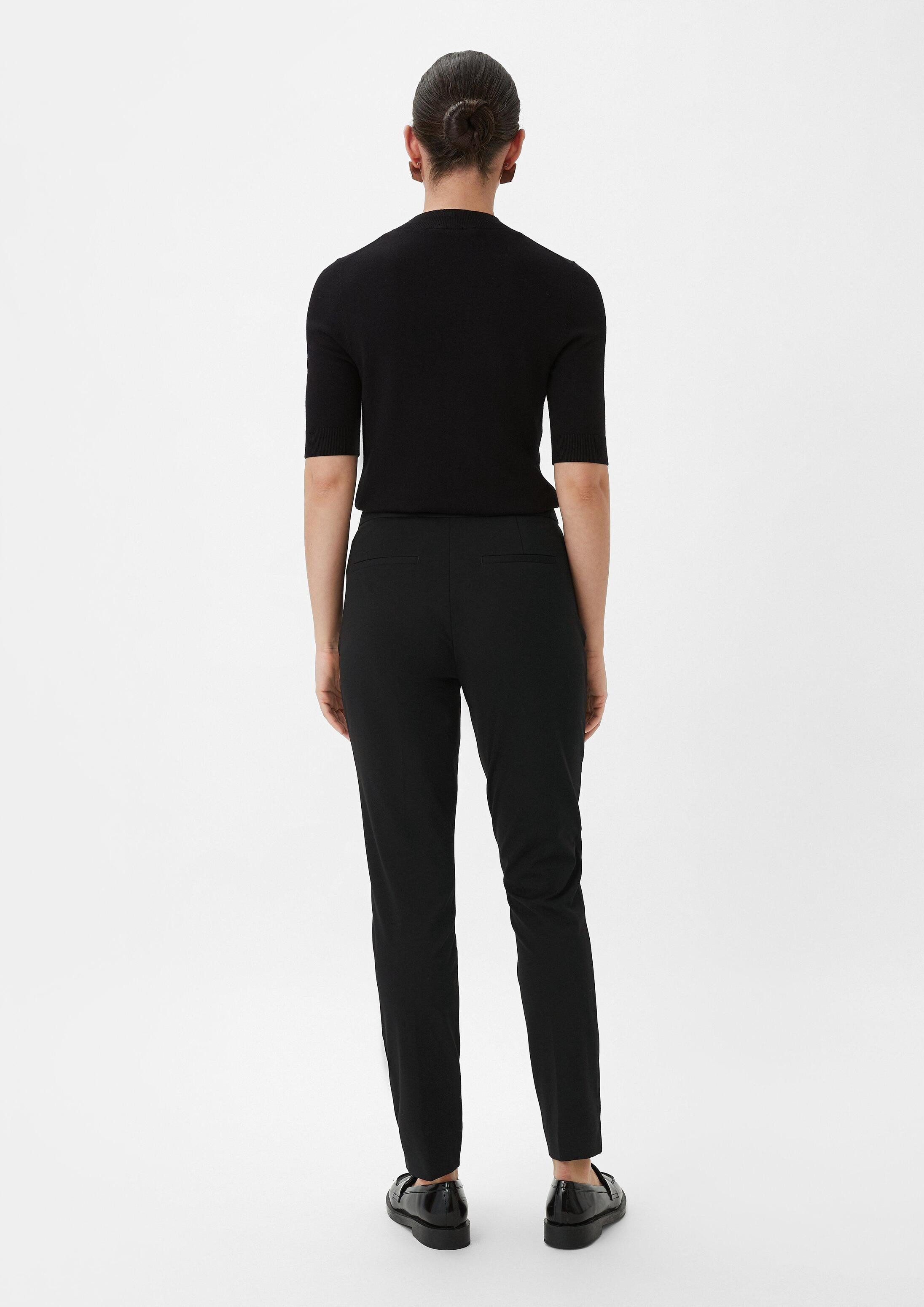 comma 7/8-Hose Hose Slim Fit-Hose aus Viskosemix