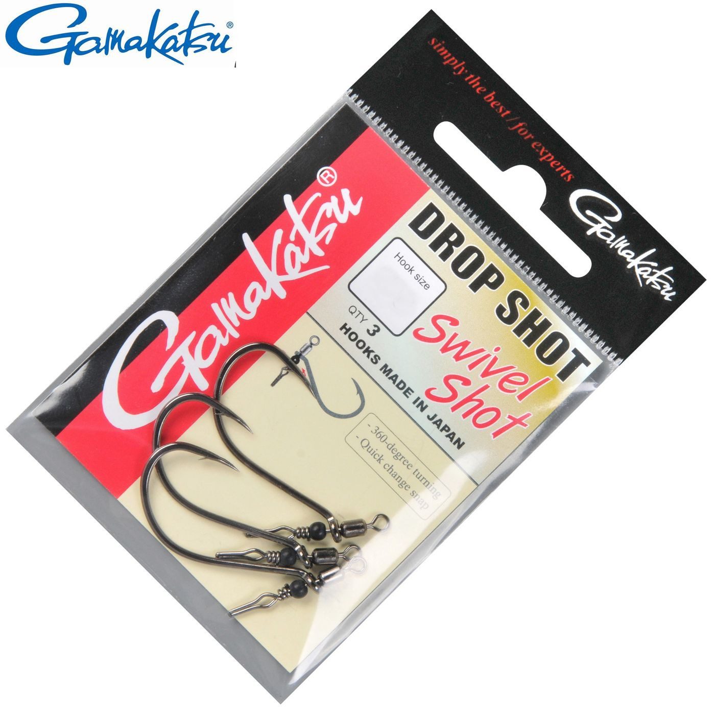 Gamakatsu Dropshot-Haken Gamakatsu Hook Swivel Shot - 3 Dropshot Angelhaken