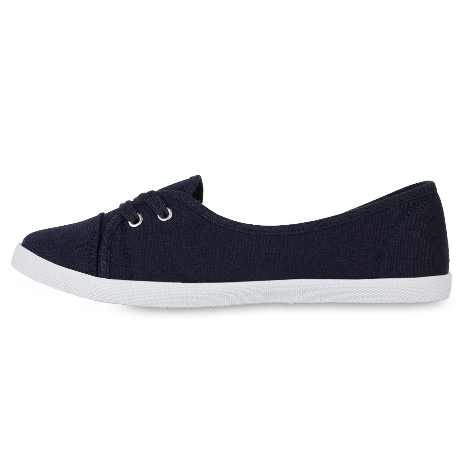 VAN HILL 841298 Sneaker Ballerinas Damen Sportliche Ballerinas Bequeme Basic Stoff Freizeit