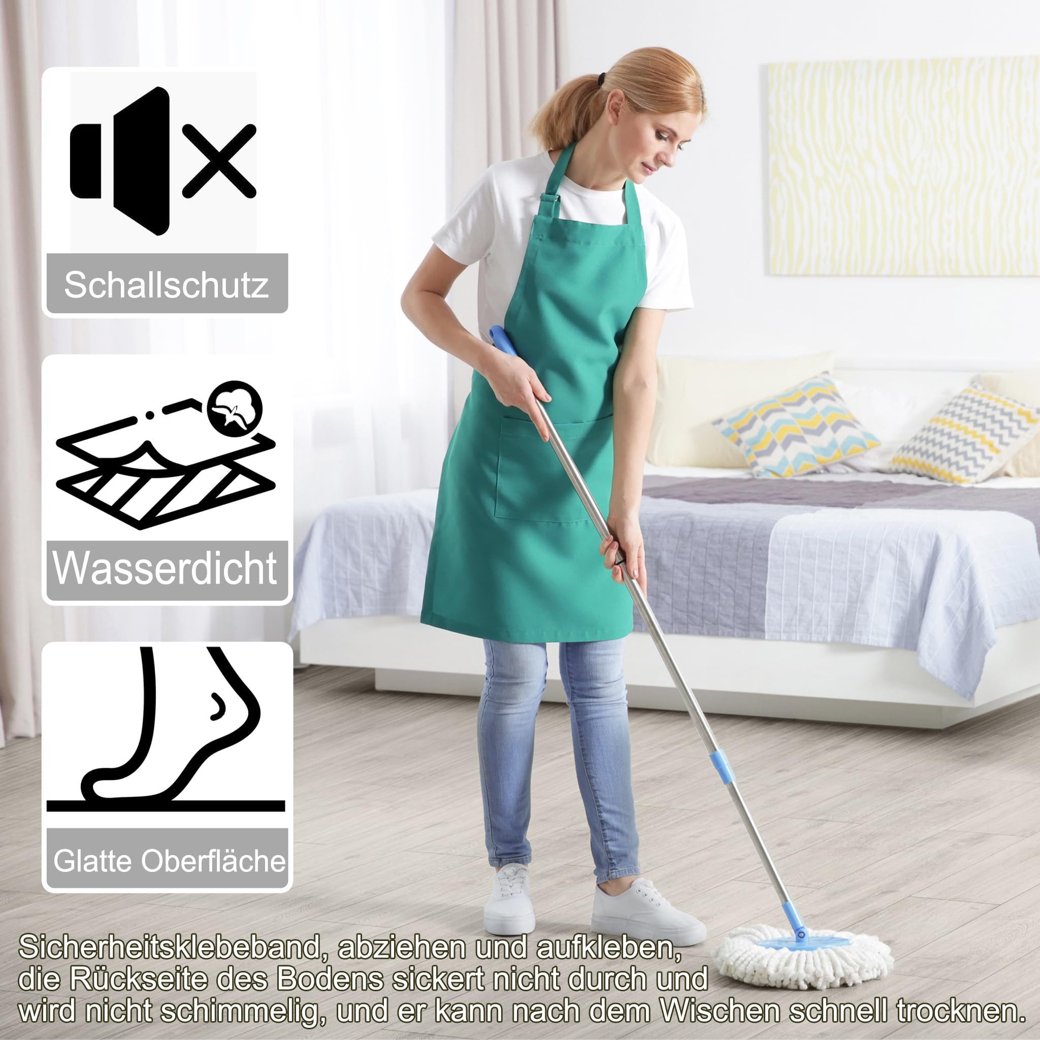 FIVMEN Vinylboden PVC Bodenbelag Selbstklebend, Holzmaserung Dielen, Bodenfliesen, 18/36 Stück, 2.51/5.2 m² Schneidbar Fliesen für Schlafzimmer, Küche – Bild 3 von 5